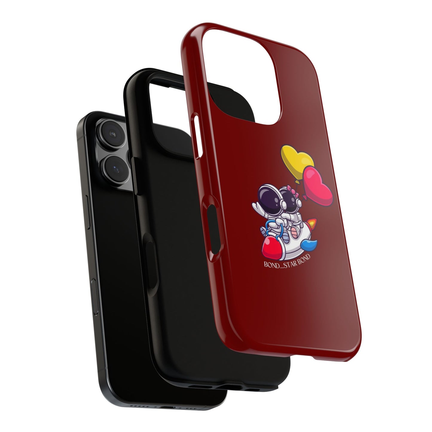 Cute Astronaut Phone Case - Love in Space Design for Couples