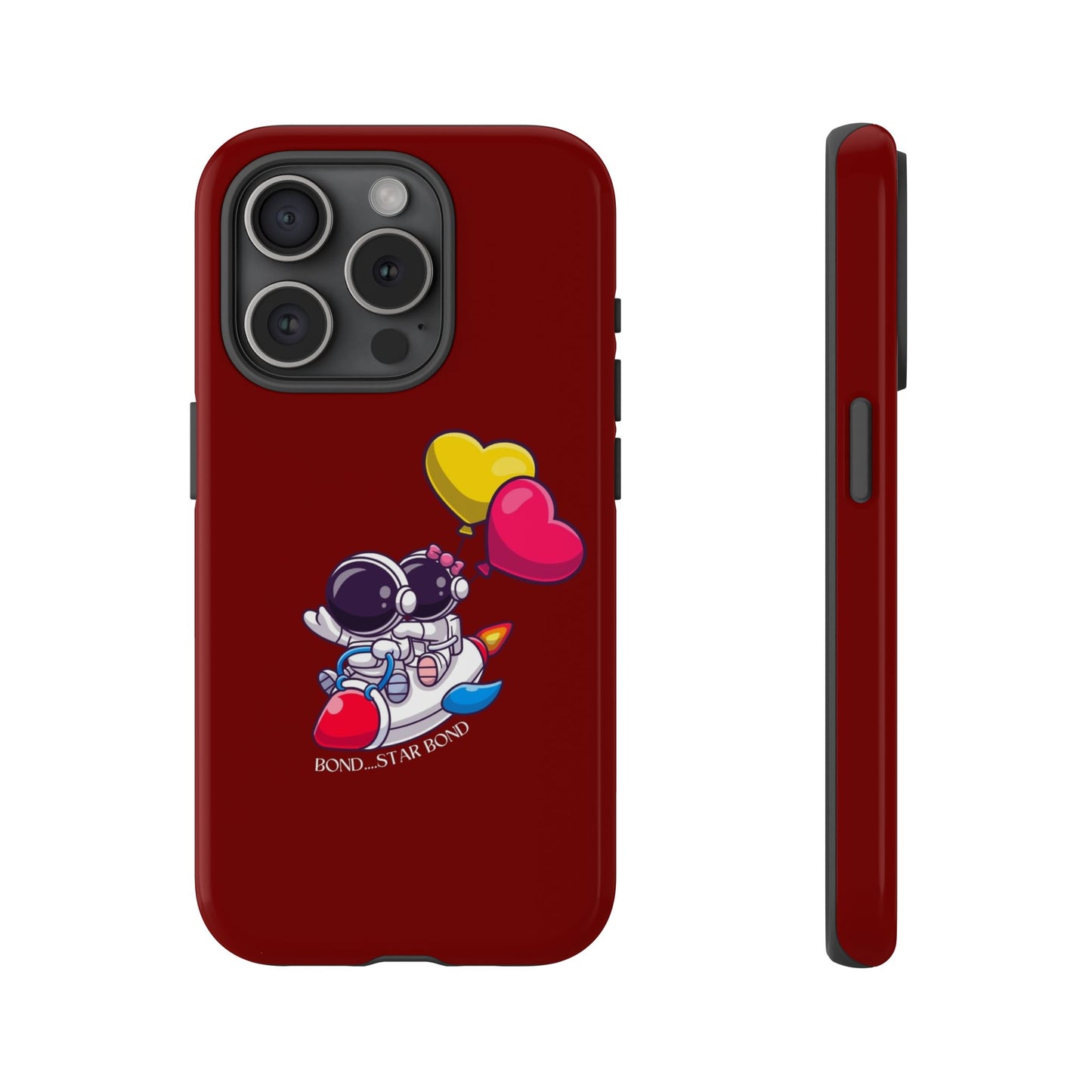 Cute Astronaut Phone Case - Love in Space Design for Couples