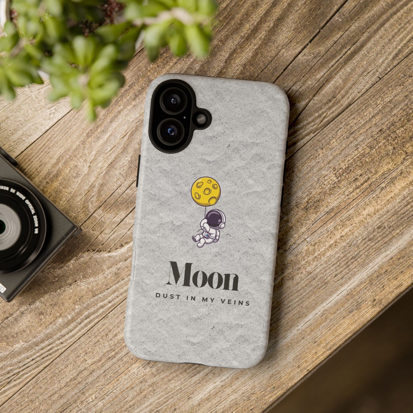 Astronaut Moon Phone Case - "Dust in My Veins" Durable Tough Case