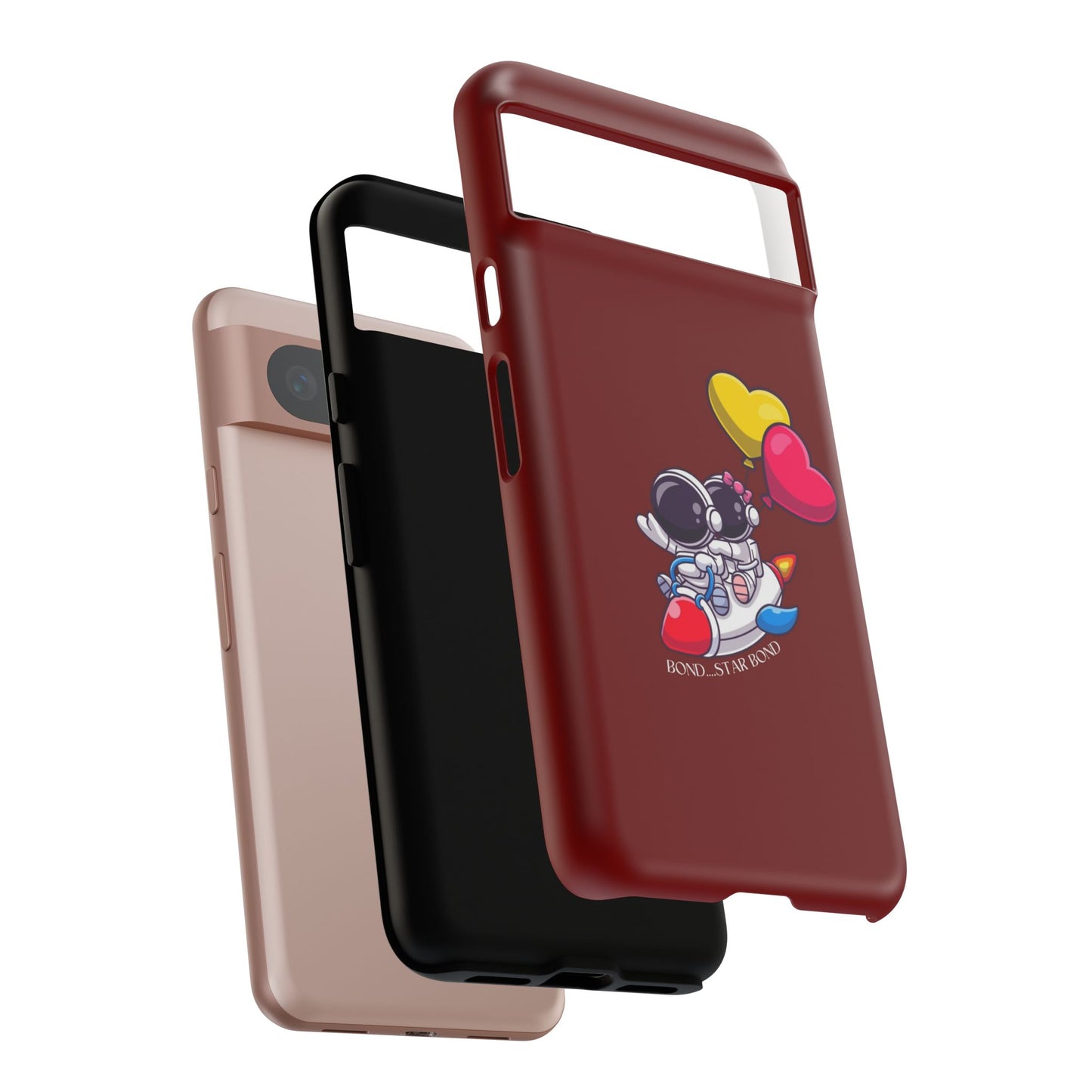 Cute Astronaut Phone Case - Love in Space Design for Couples