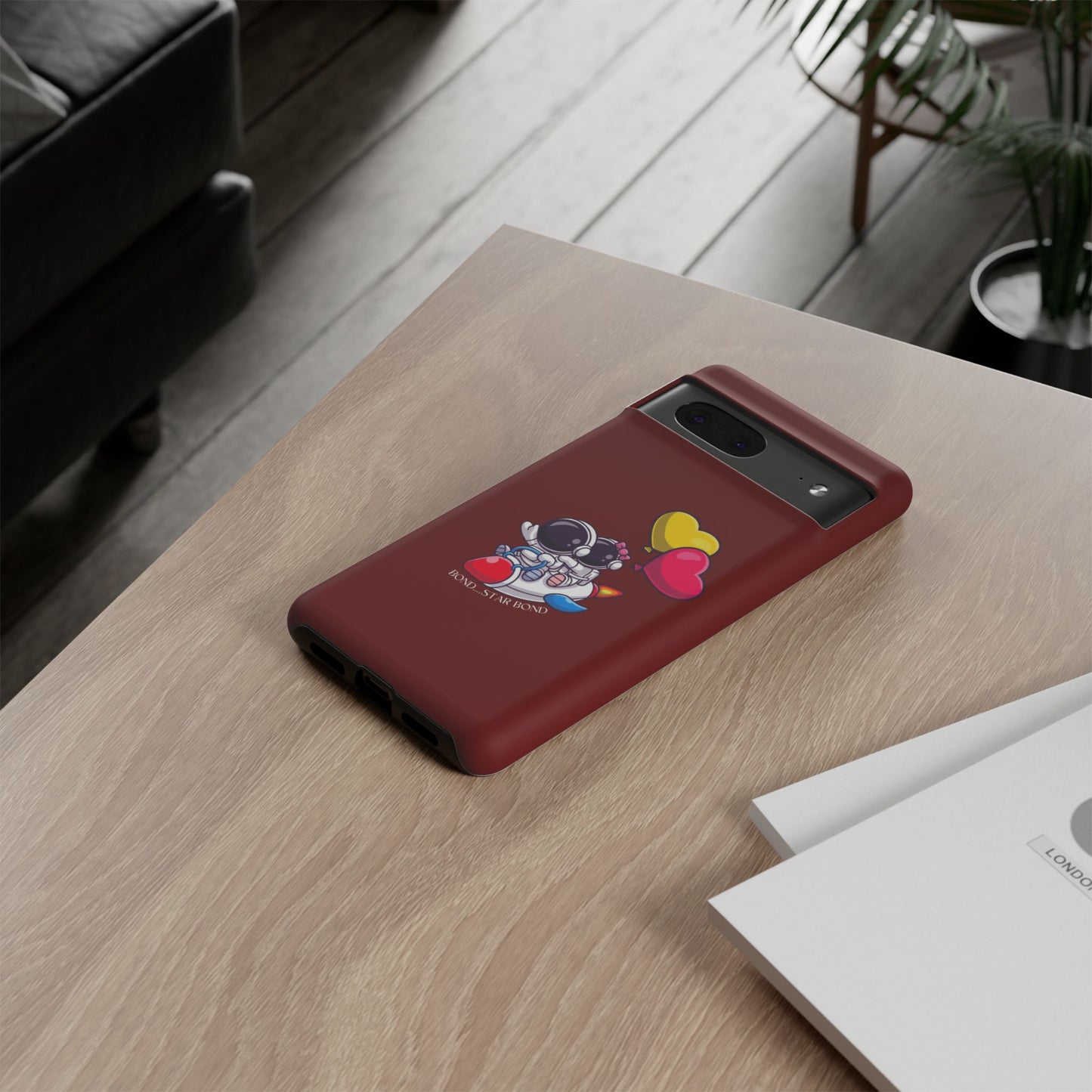 Cute Astronaut Phone Case - Love in Space Design for Couples