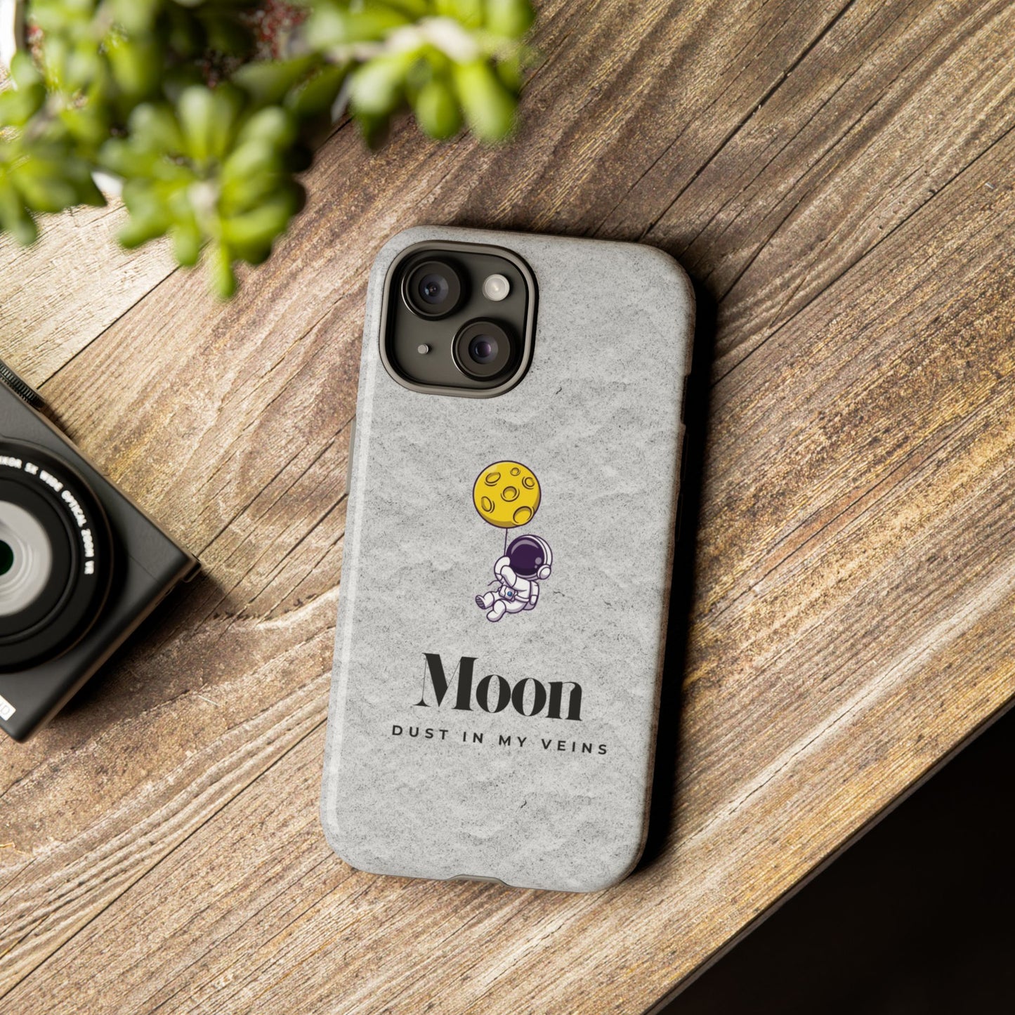 Astronaut Moon Phone Case - "Dust in My Veins" Durable Tough Case