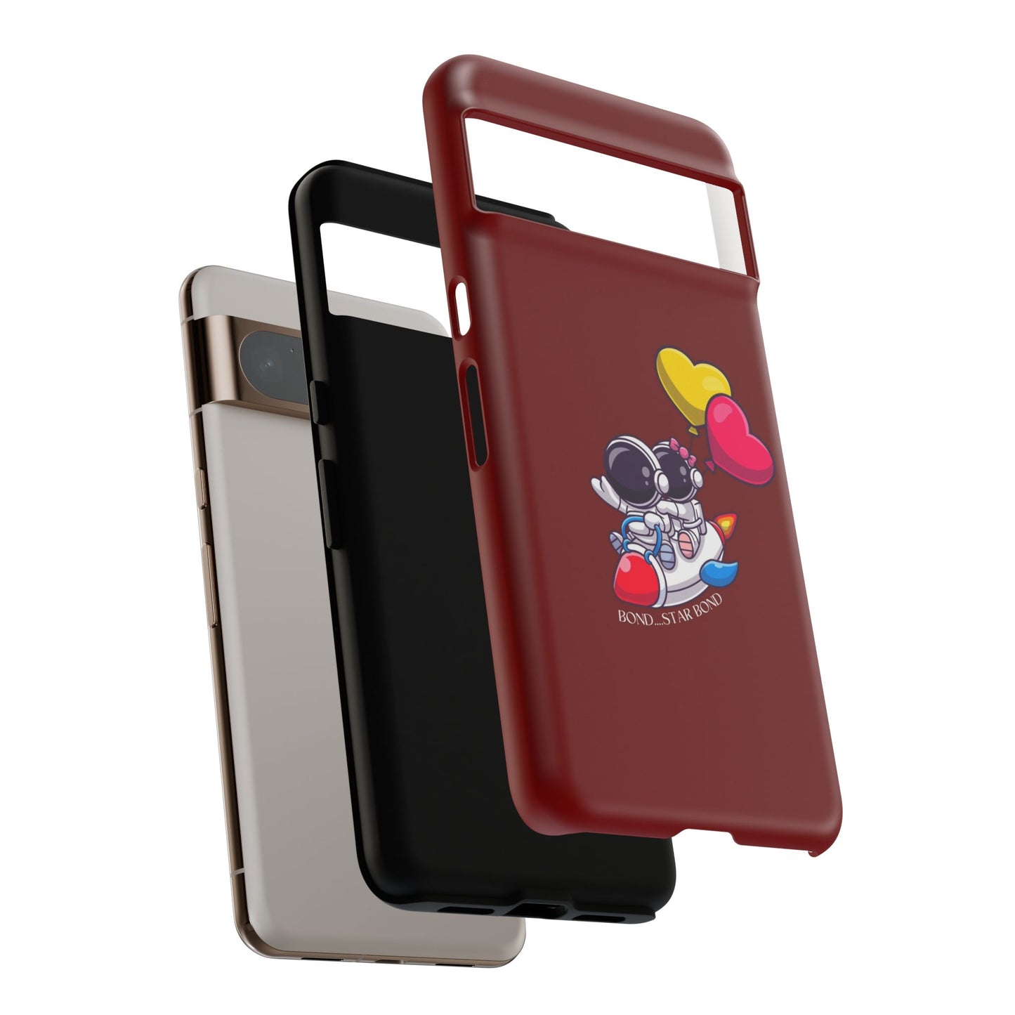 Cute Astronaut Phone Case - Love in Space Design for Couples