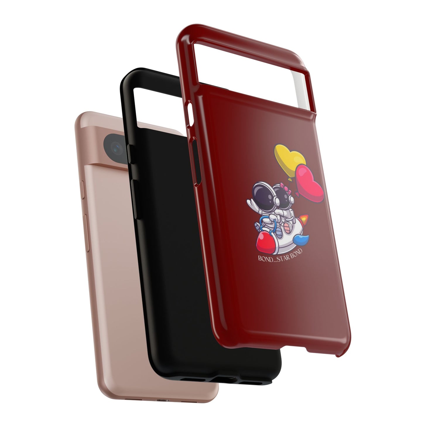 Cute Astronaut Phone Case - Love in Space Design for Couples