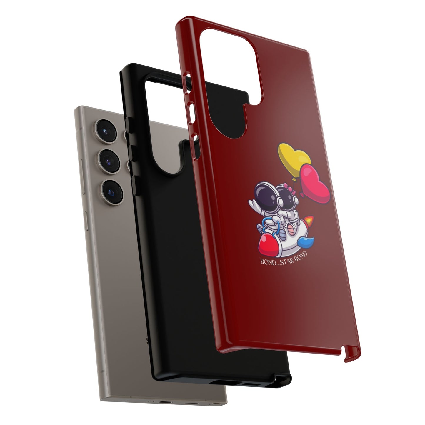 Cute Astronaut Phone Case - Love in Space Design for Couples