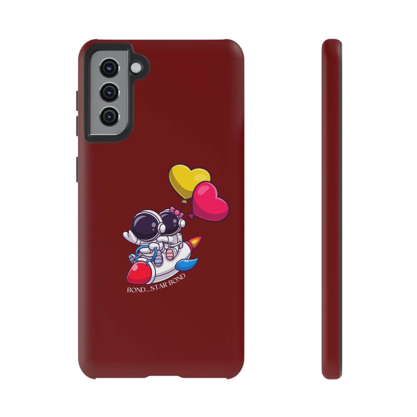 Cute Astronaut Phone Case - Love in Space Design for Couples