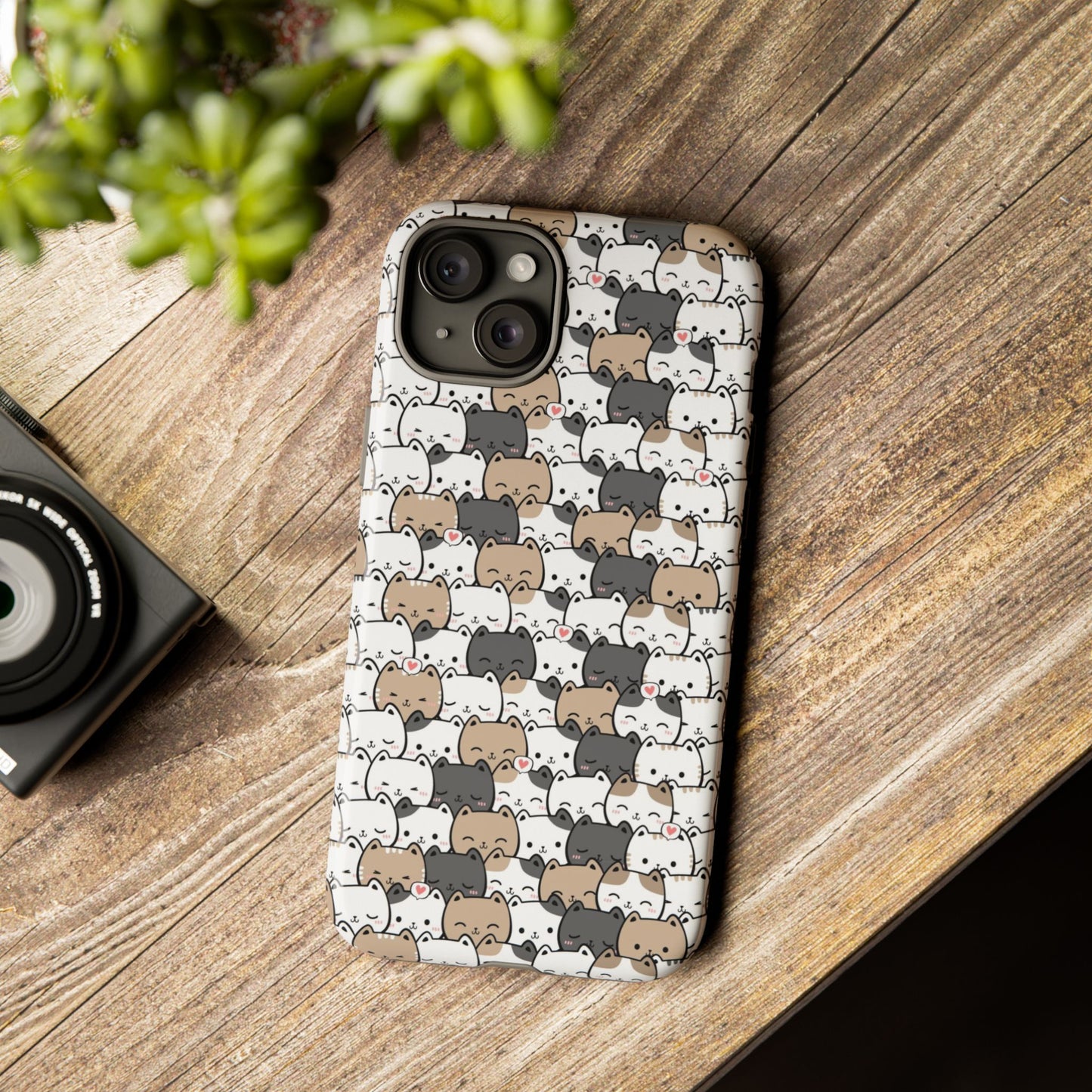 Tough Phone Case, Glossy Cute Finish, Durable and Stylish Design, Trendy Smartphone Protection