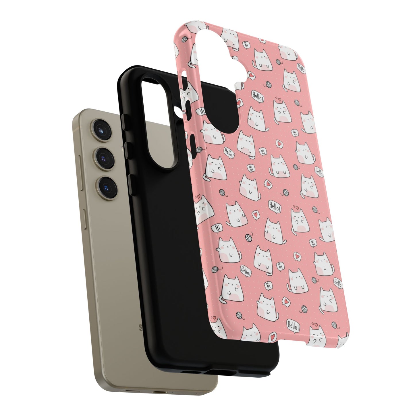 Tough Phone Case, Durable Glossy Cover, Trendy Stylish Design, Cute Protection for Smartphones