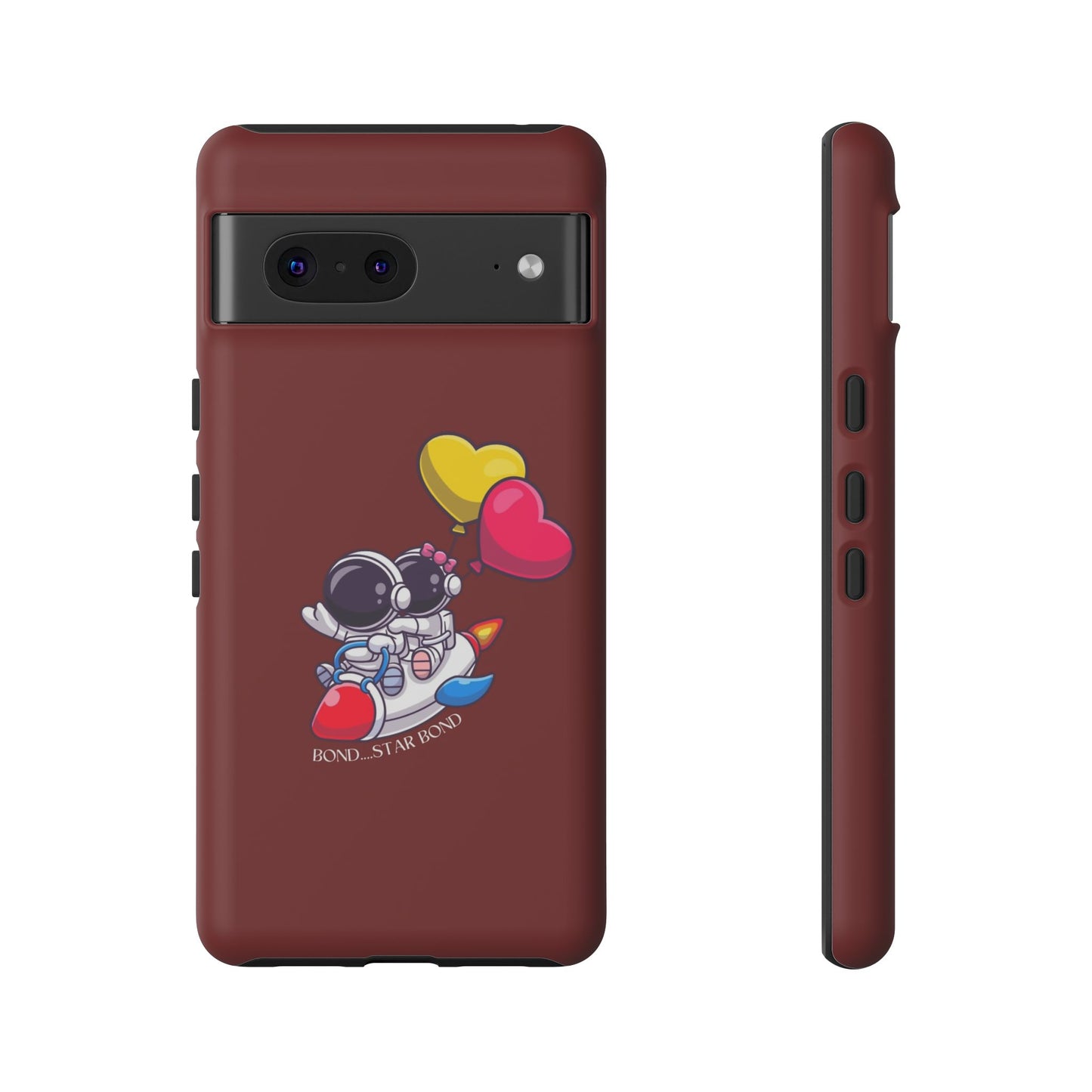 Cute Astronaut Phone Case - Love in Space Design for Couples