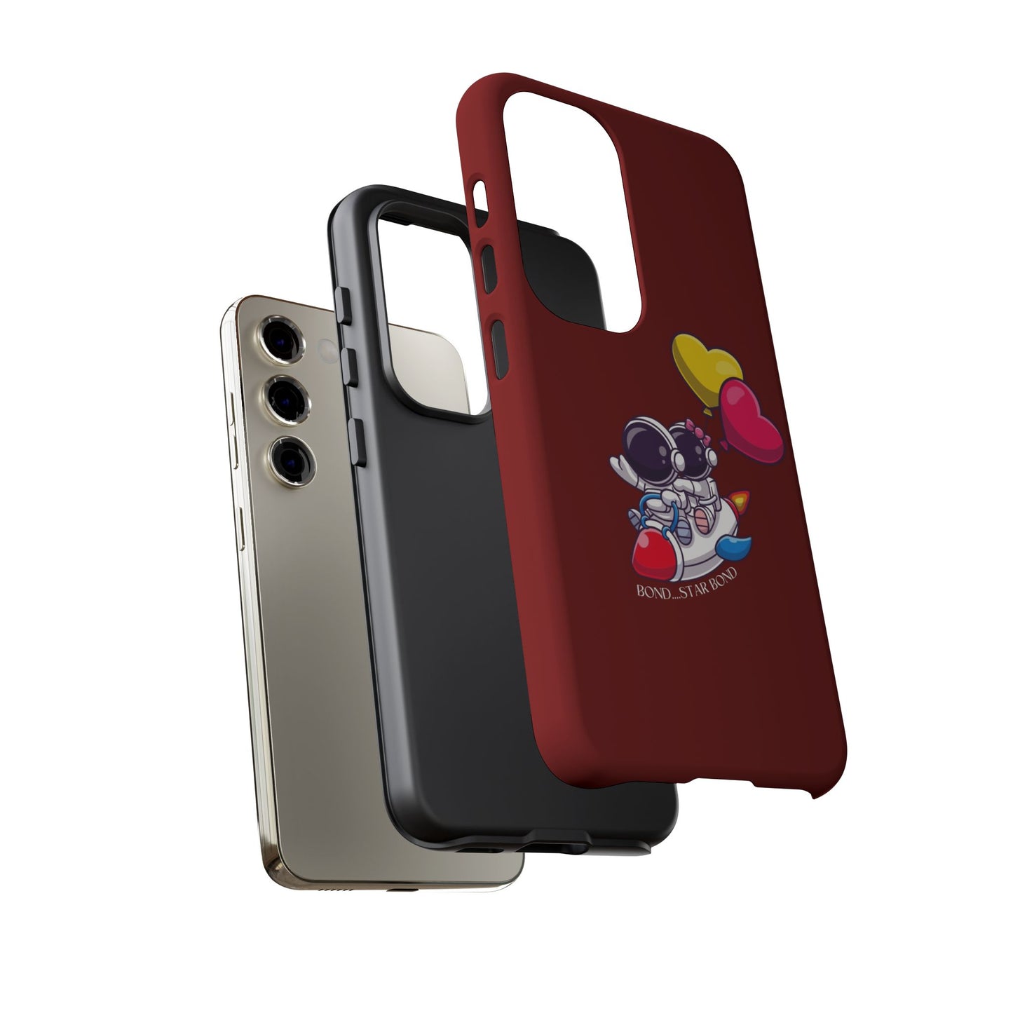 Cute Astronaut Phone Case - Love in Space Design for Couples