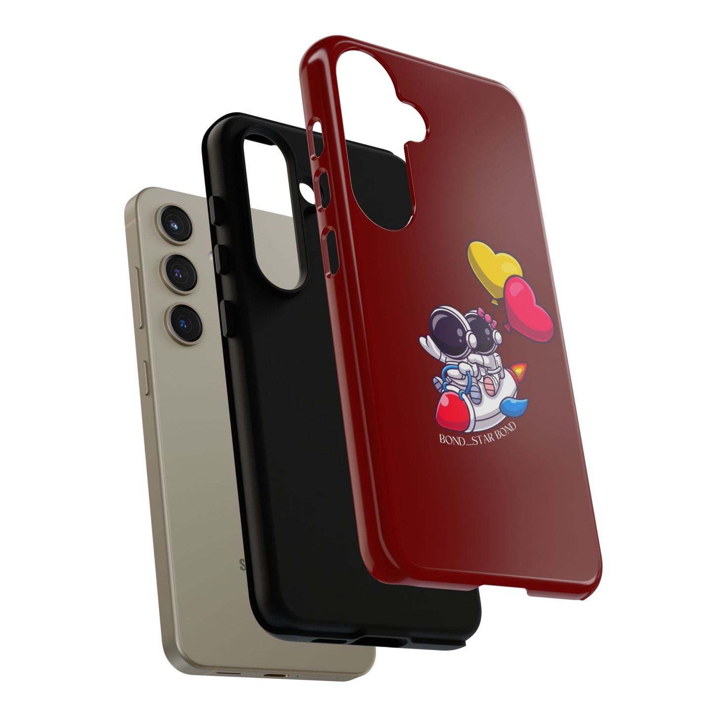 Cute Astronaut Phone Case - Love in Space Design for Couples
