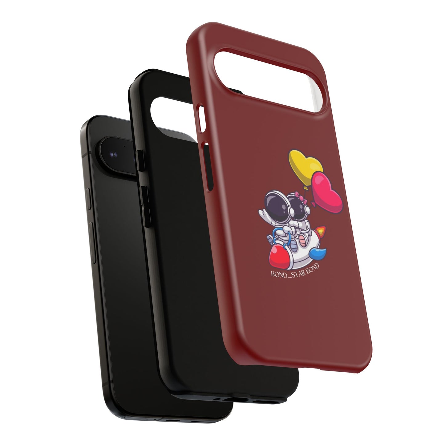 Cute Astronaut Phone Case - Love in Space Design for Couples