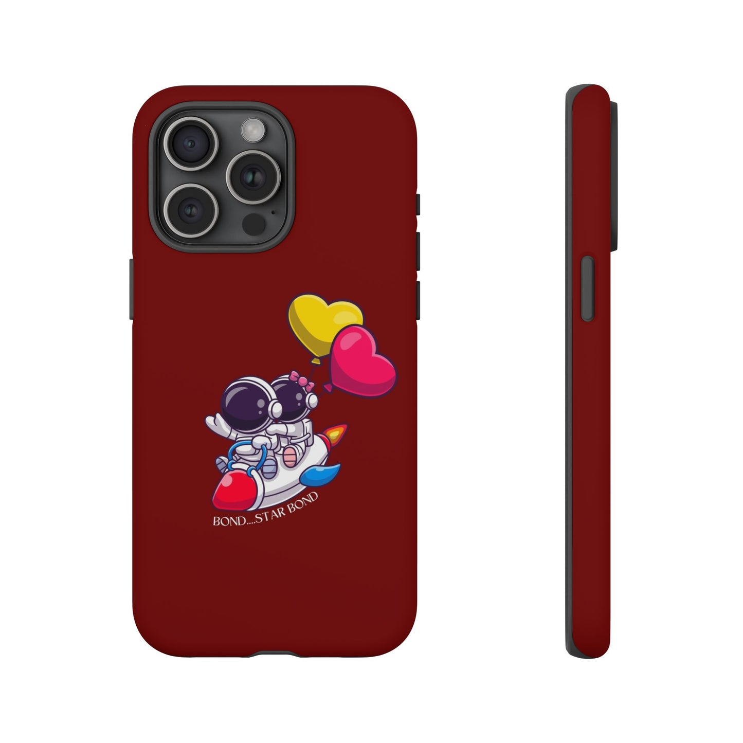 Cute Astronaut Phone Case - Love in Space Design for Couples