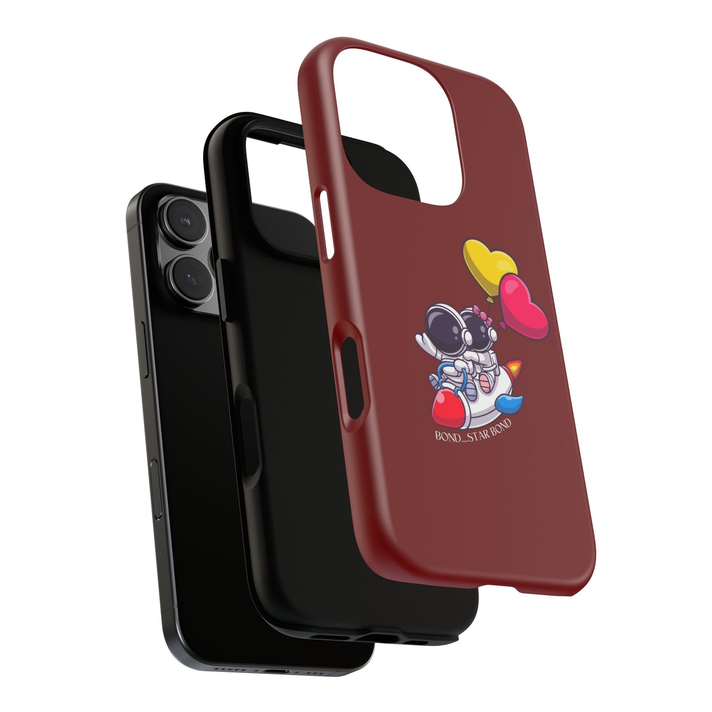 Cute Astronaut Phone Case - Love in Space Design for Couples