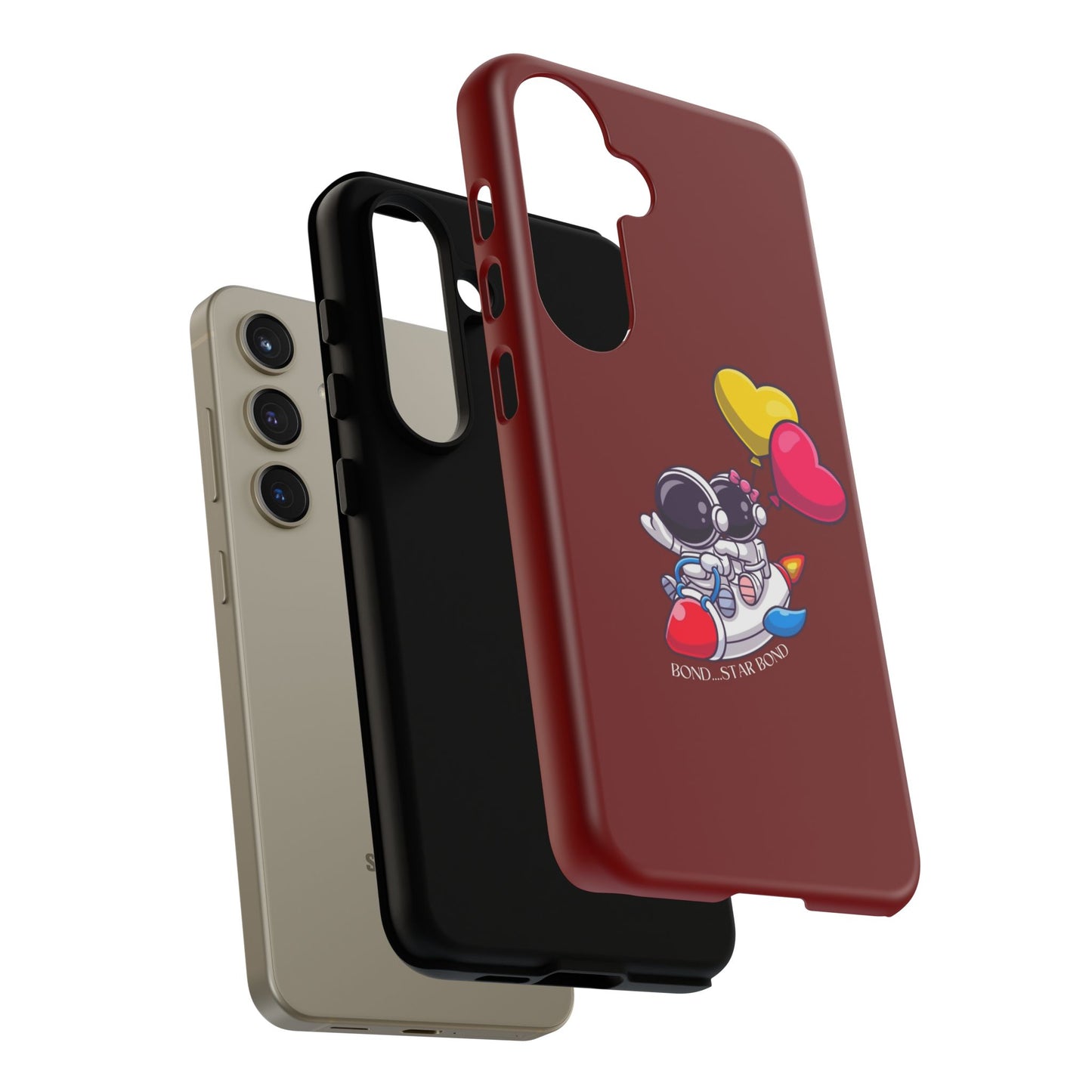 Cute Astronaut Phone Case - Love in Space Design for Couples