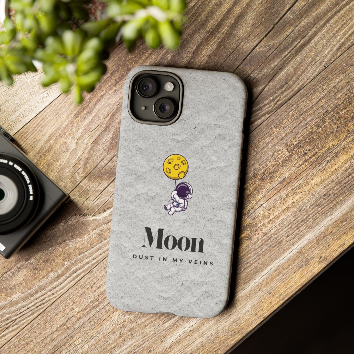 Astronaut Moon Phone Case - "Dust in My Veins" Durable Tough Case
