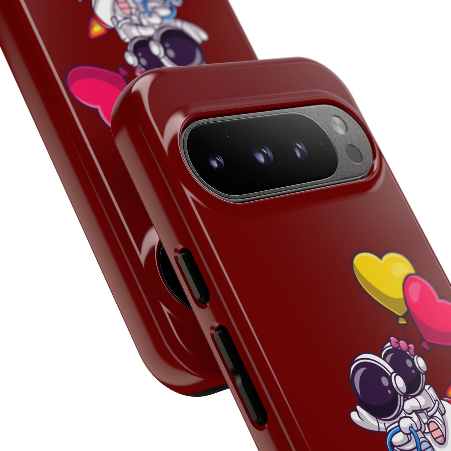 Cute Astronaut Phone Case - Love in Space Design for Couples