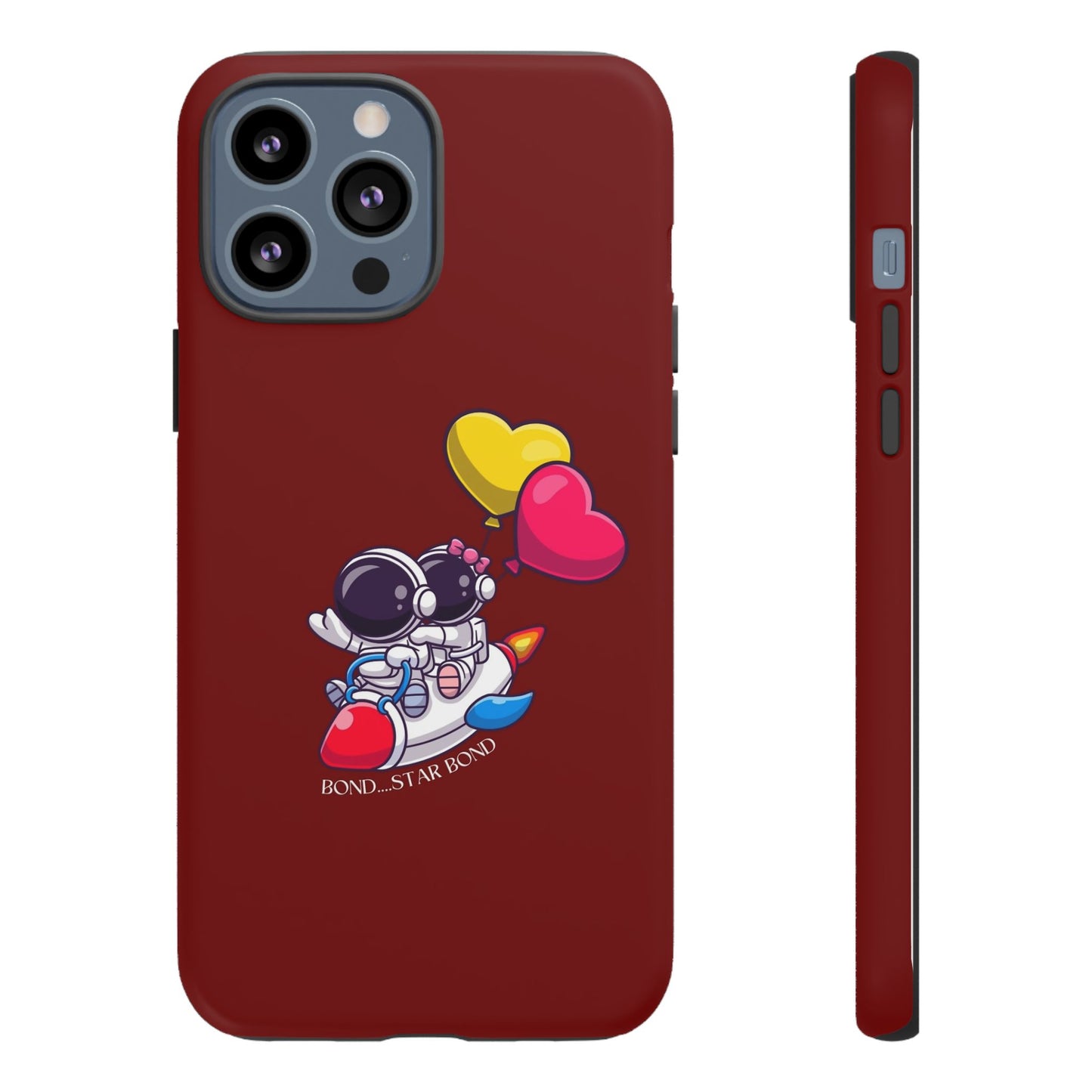 Cute Astronaut Phone Case - Love in Space Design for Couples