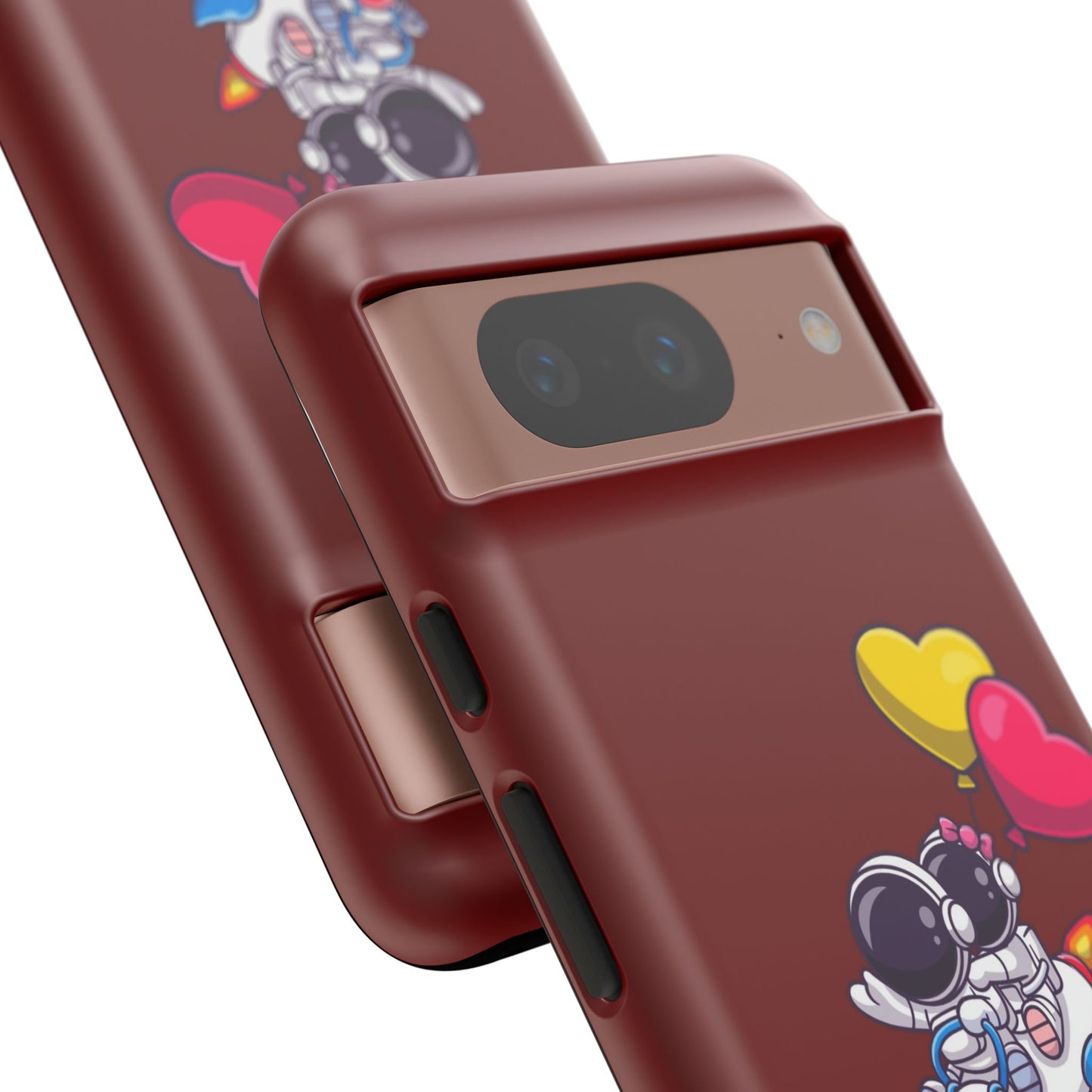 Cute Astronaut Phone Case - Love in Space Design for Couples