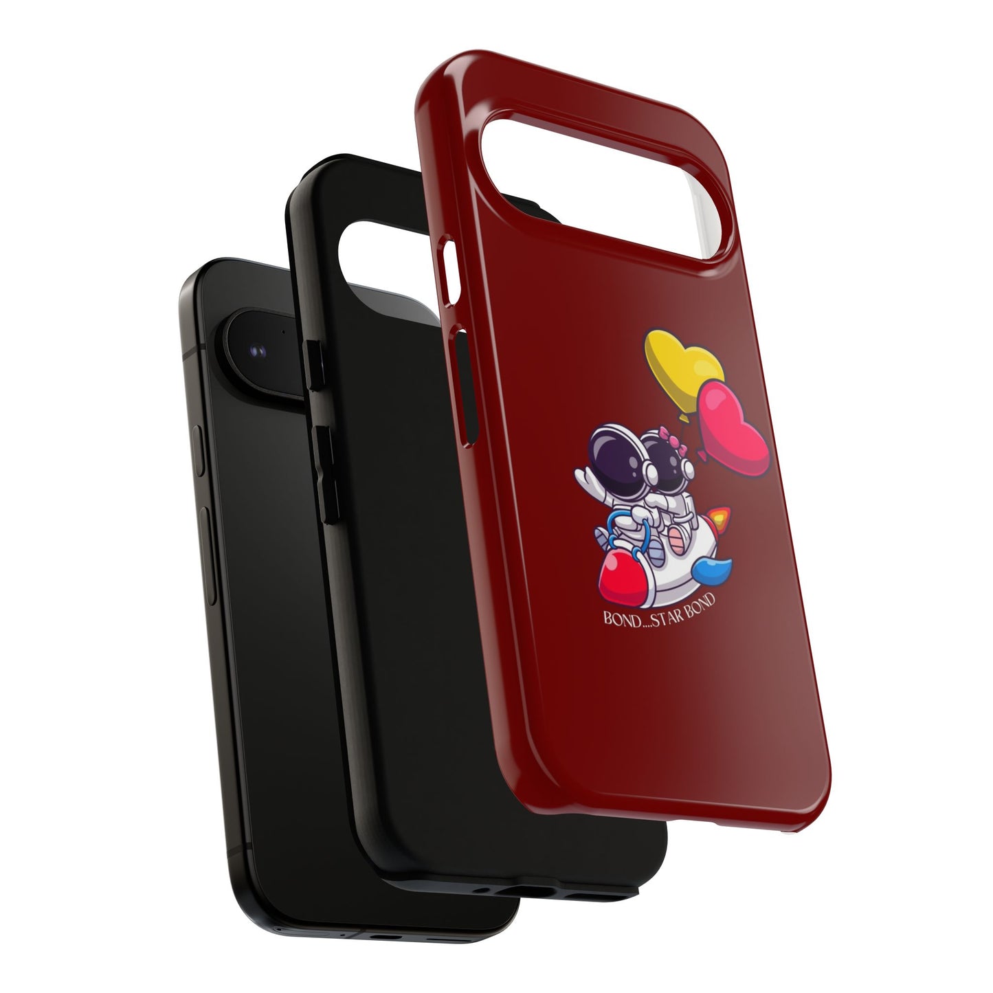 Cute Astronaut Phone Case - Love in Space Design for Couples