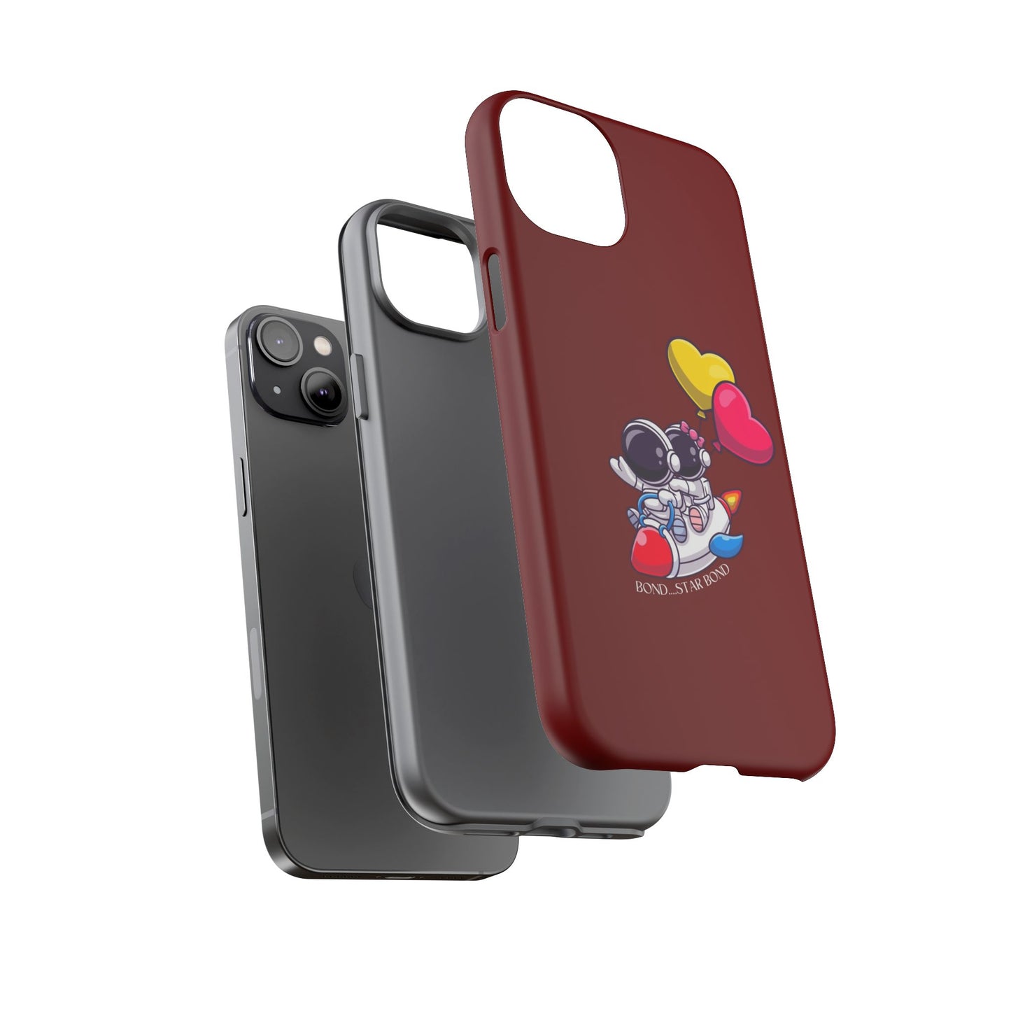 Cute Astronaut Phone Case - Love in Space Design for Couples