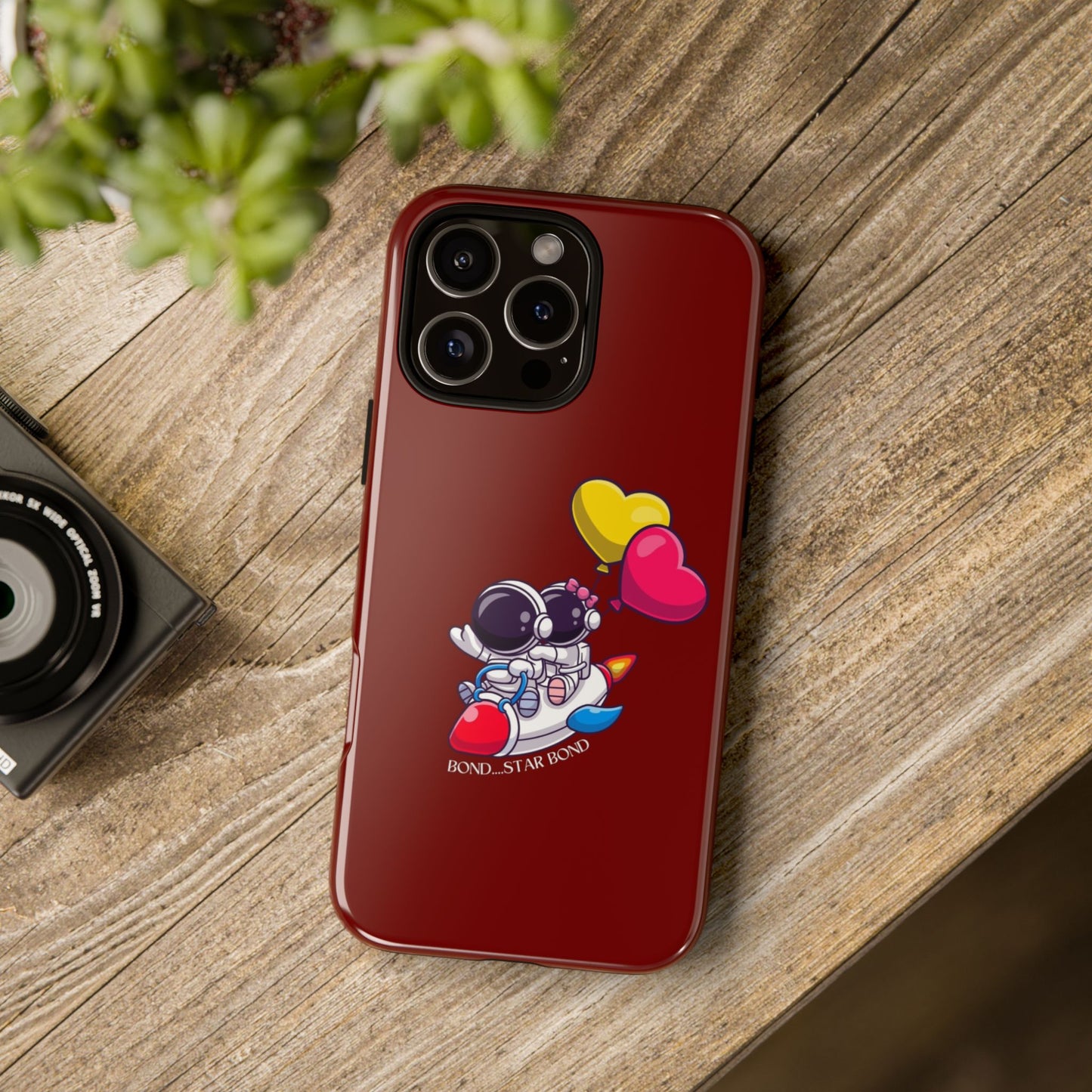 Cute Astronaut Phone Case - Love in Space Design for Couples