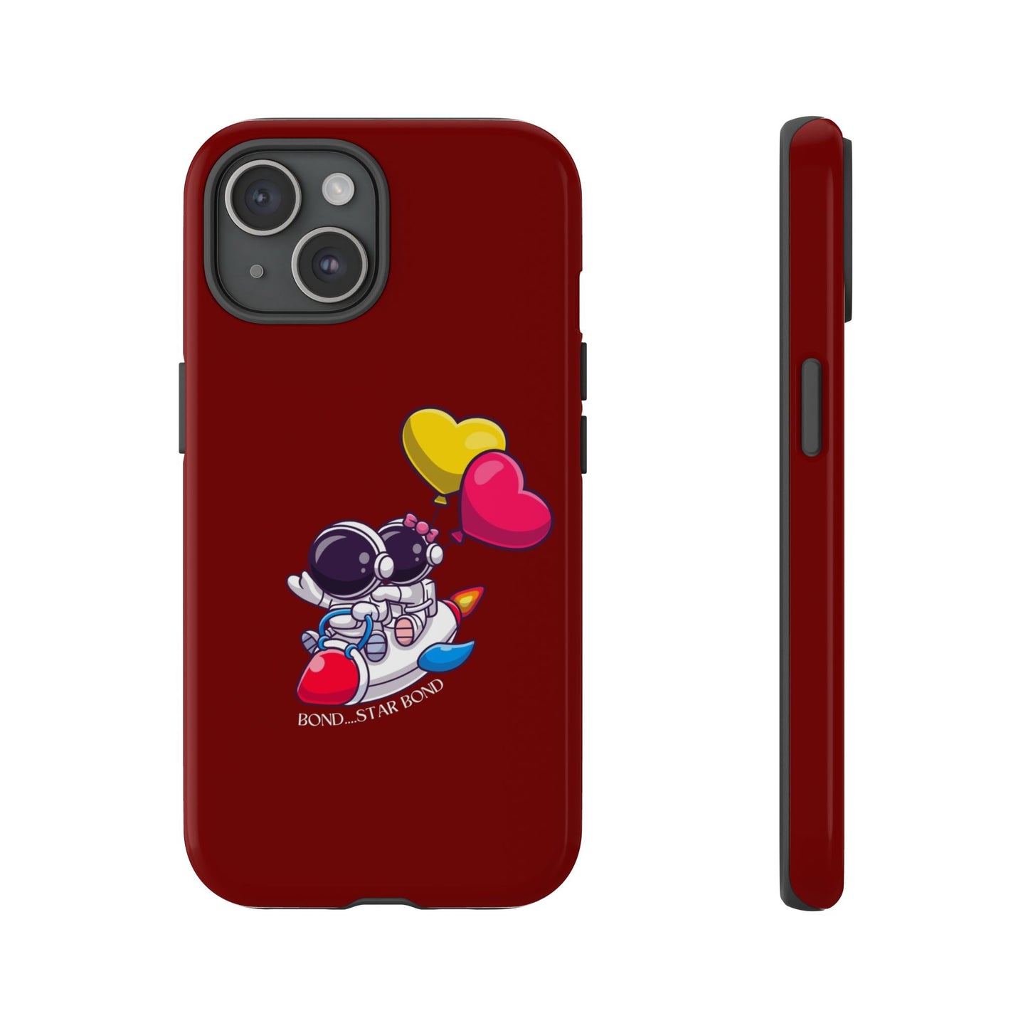 Cute Astronaut Phone Case - Love in Space Design for Couples
