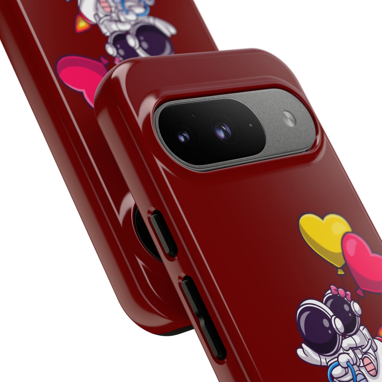 Cute Astronaut Phone Case - Love in Space Design for Couples
