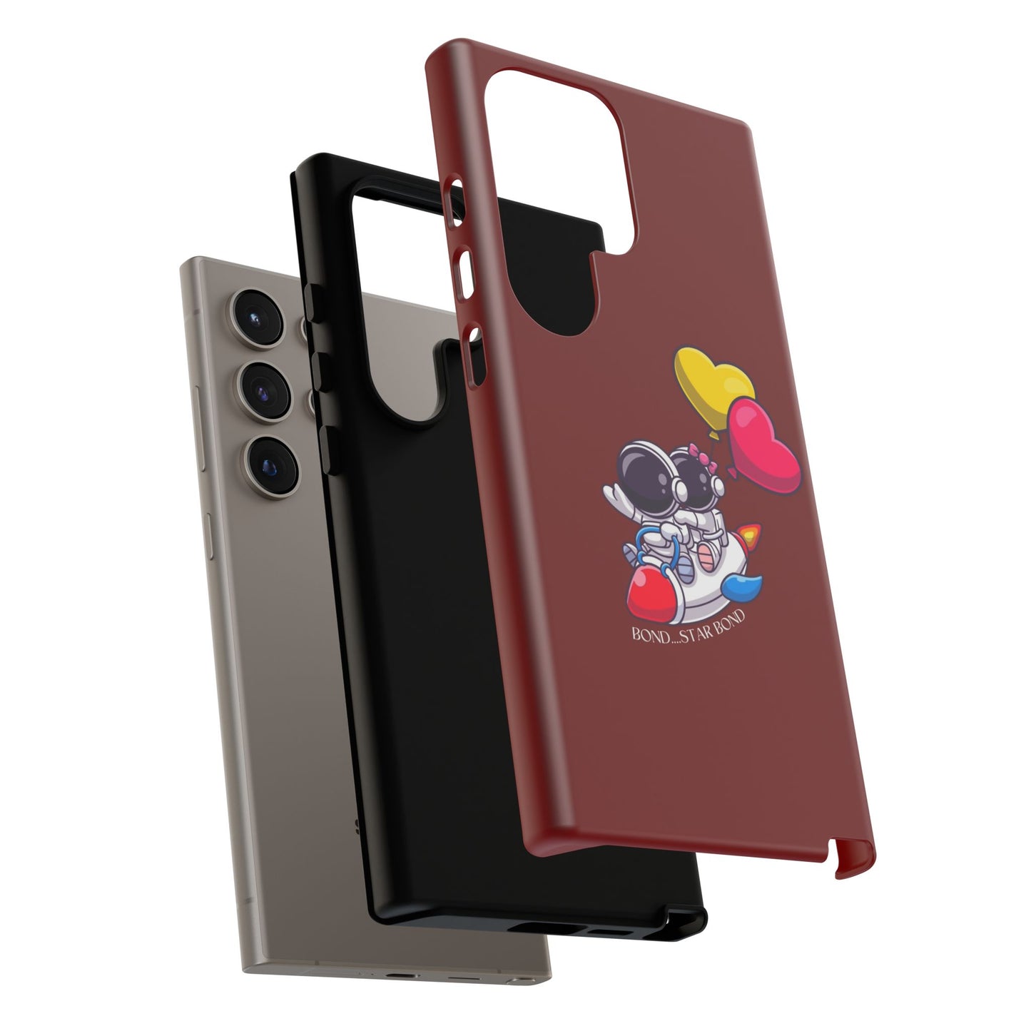 Cute Astronaut Phone Case - Love in Space Design for Couples