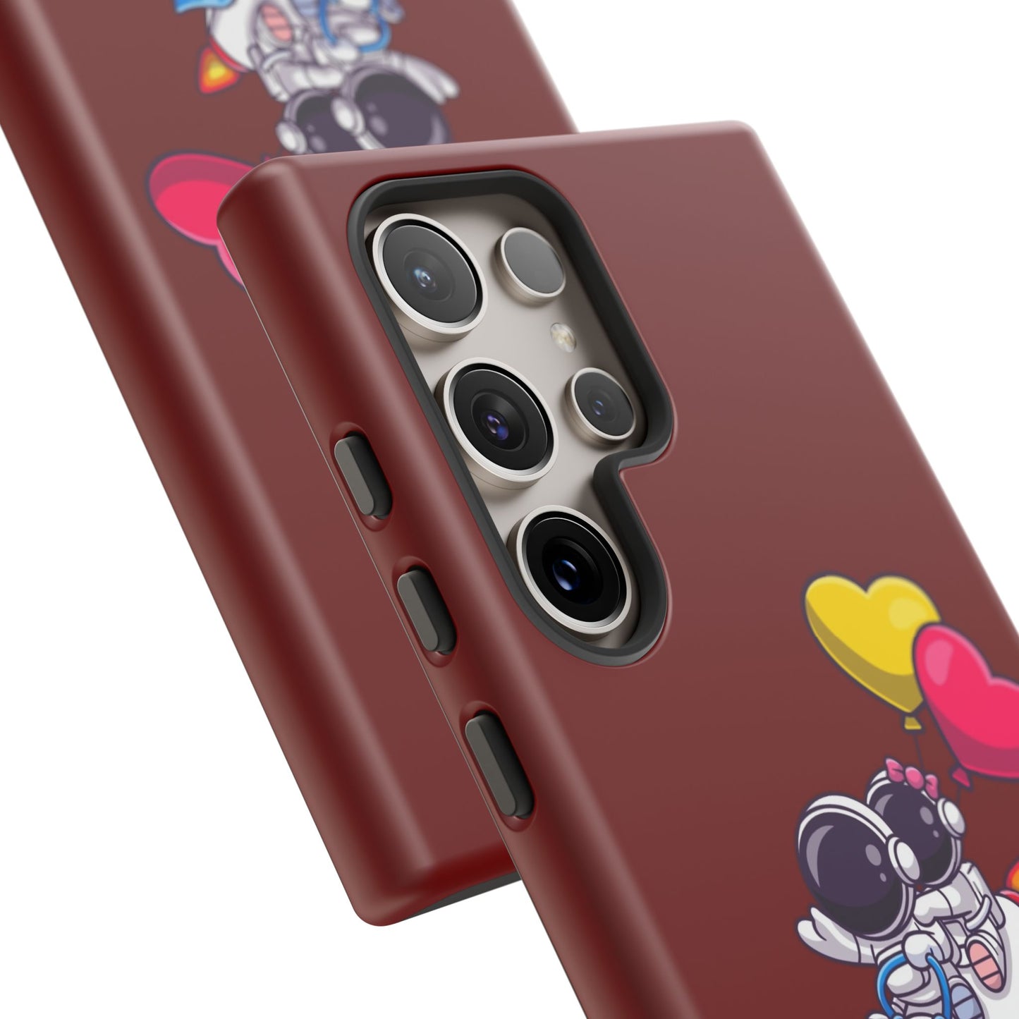 Cute Astronaut Phone Case - Love in Space Design for Couples