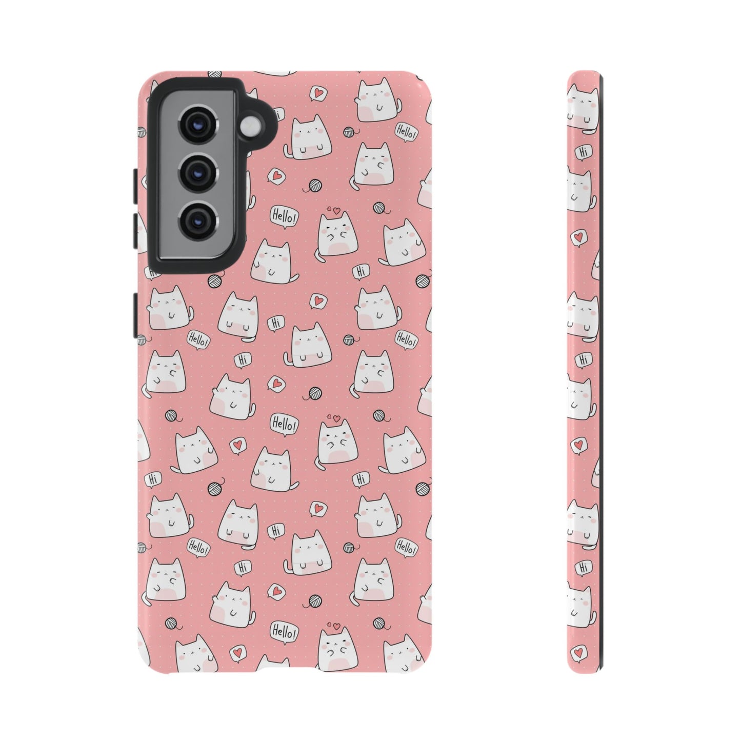 Tough Phone Case, Durable Glossy Cover, Trendy Stylish Design, Cute Protection for Smartphones