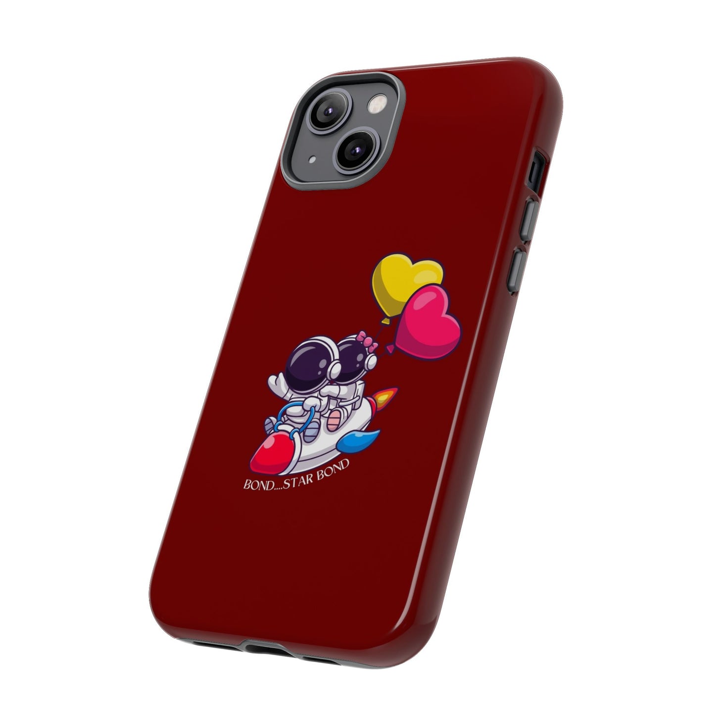 Cute Astronaut Phone Case - Love in Space Design for Couples