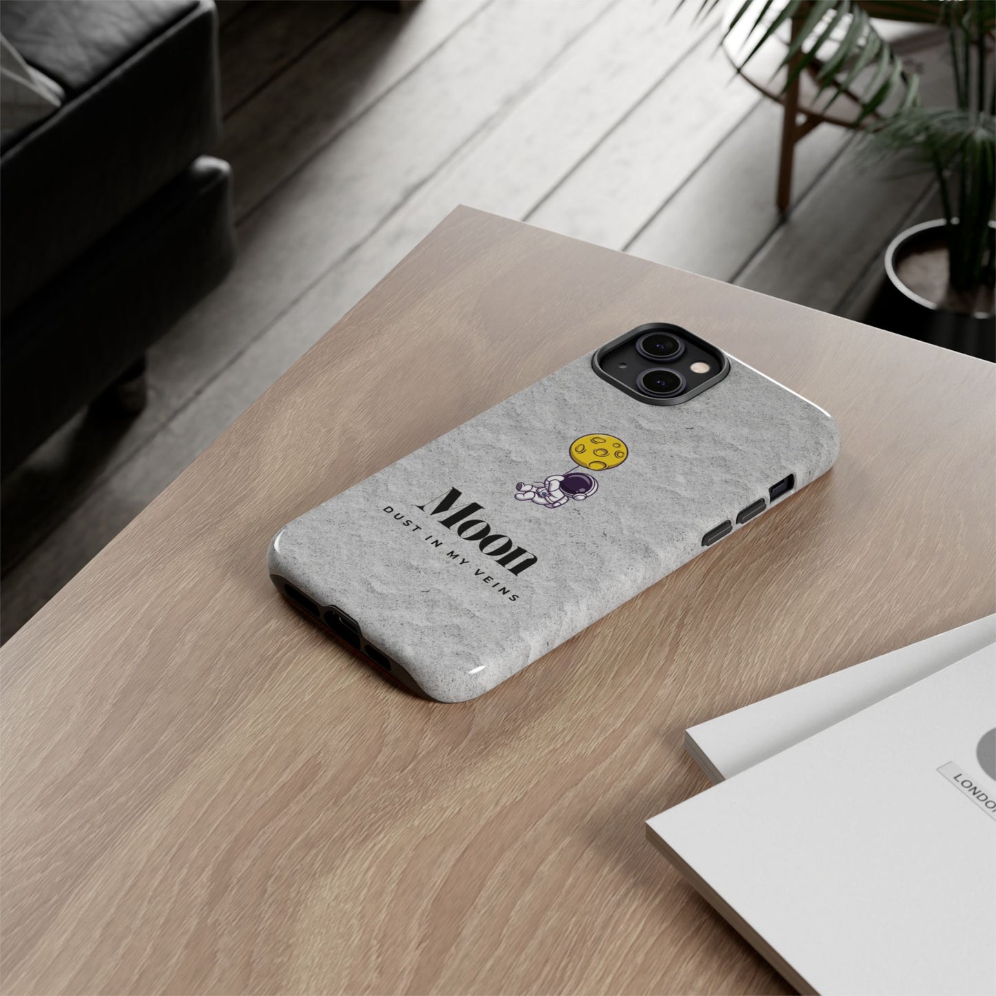 Astronaut Moon Phone Case - "Dust in My Veins" Durable Tough Case