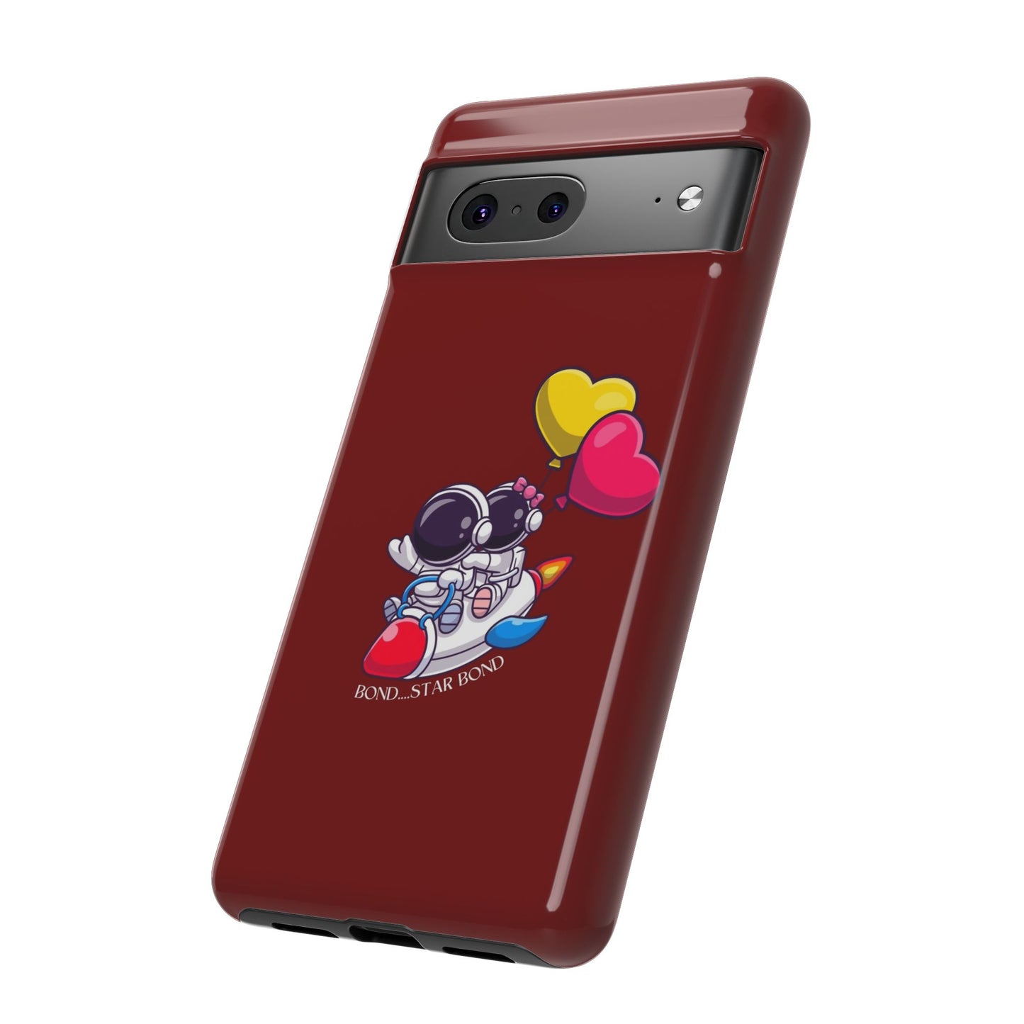 Cute Astronaut Phone Case - Love in Space Design for Couples