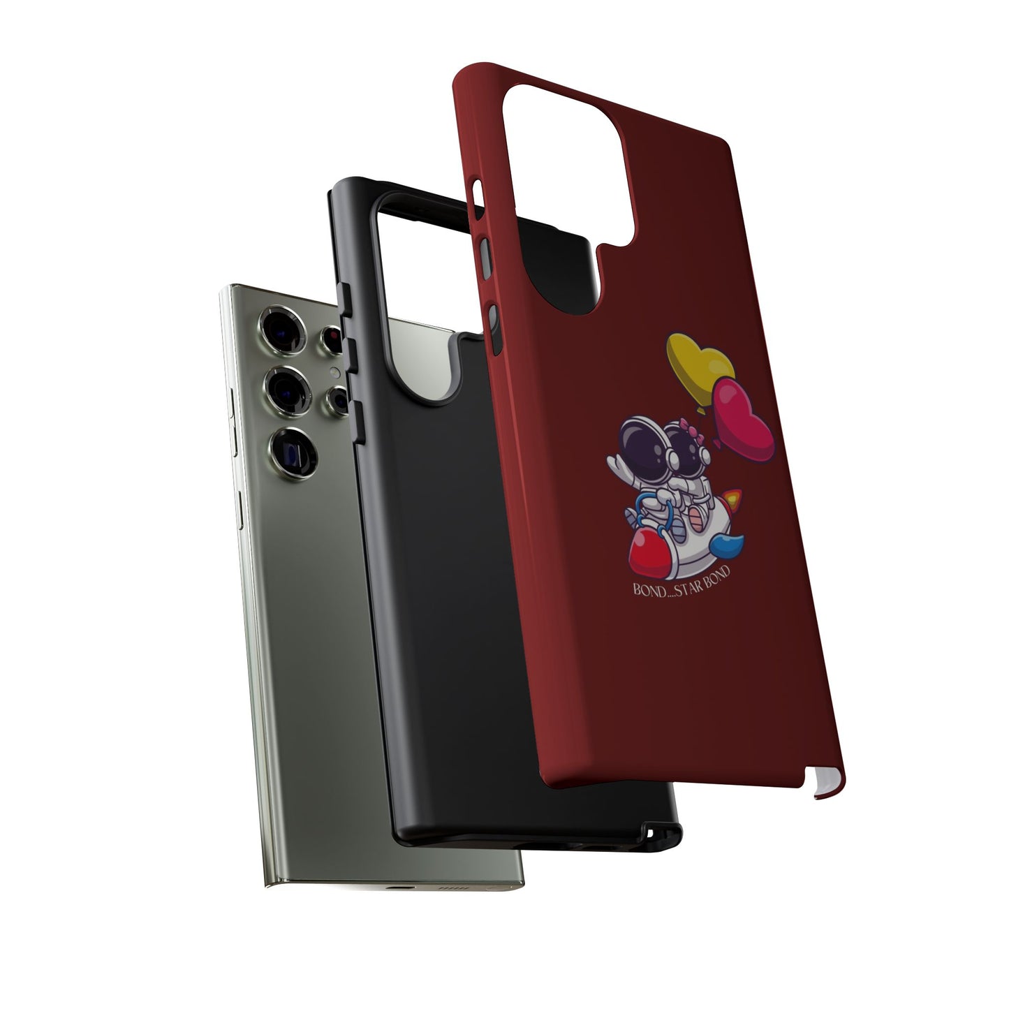 Cute Astronaut Phone Case - Love in Space Design for Couples