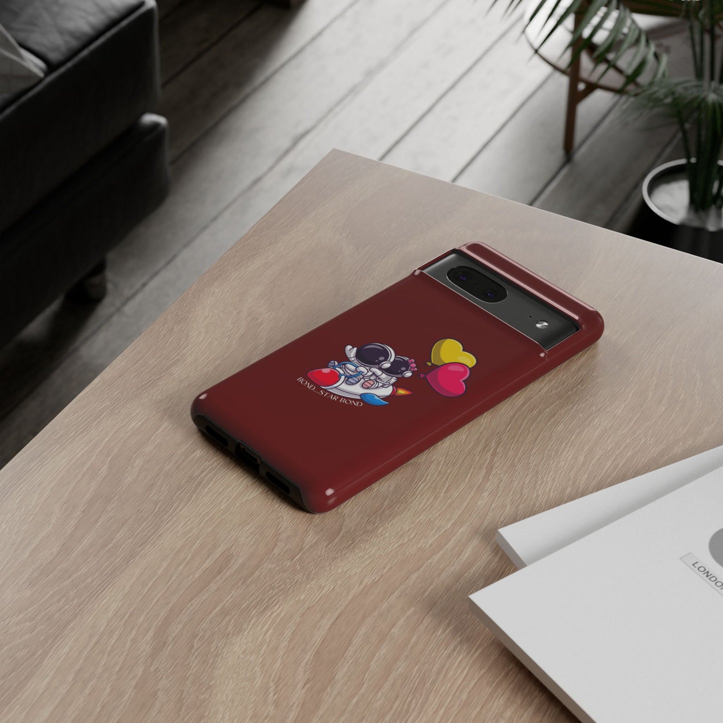 Cute Astronaut Phone Case - Love in Space Design for Couples