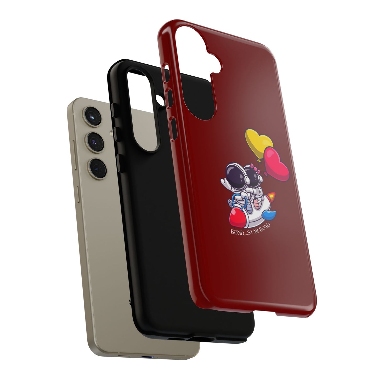 Cute Astronaut Phone Case - Love in Space Design for Couples