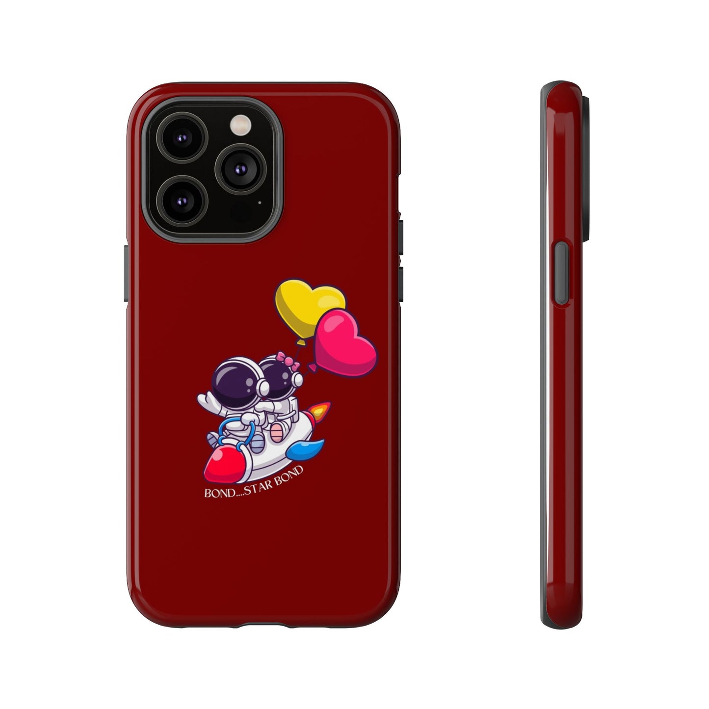 Cute Astronaut Phone Case - Love in Space Design for Couples