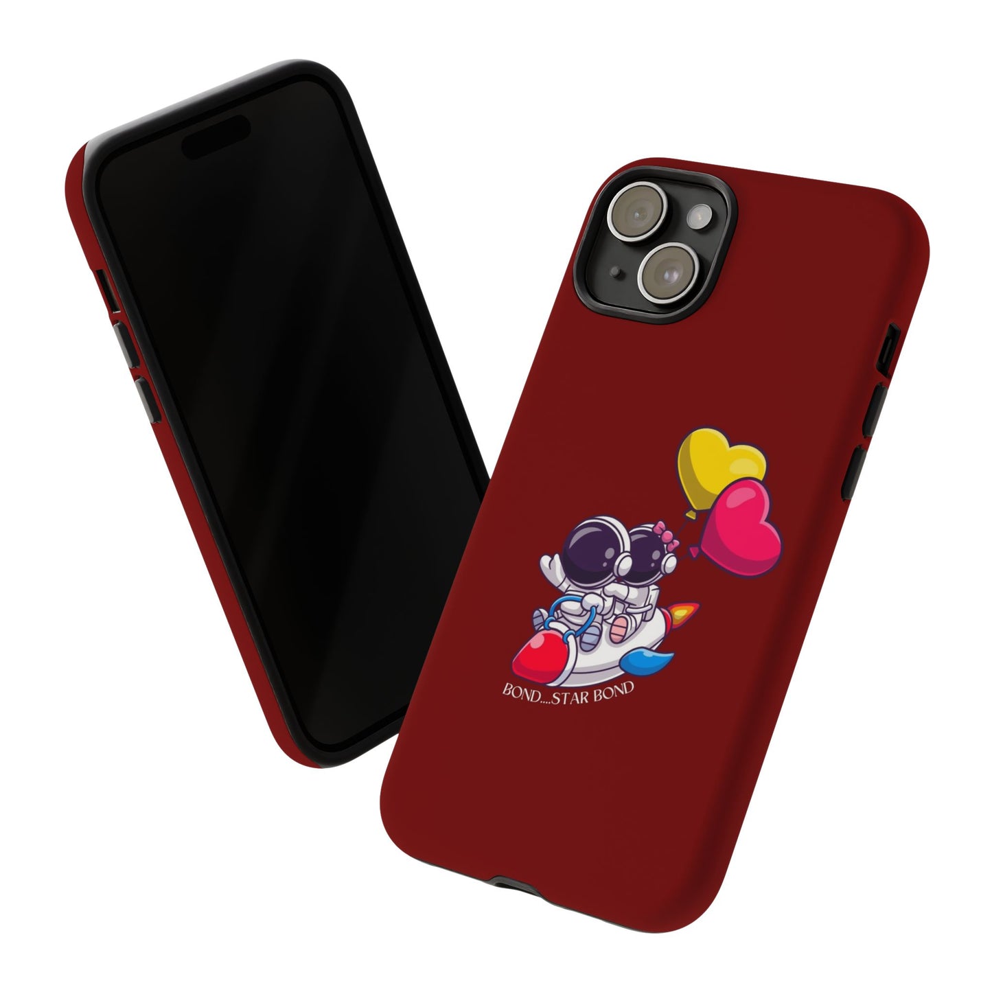 Cute Astronaut Phone Case - Love in Space Design for Couples