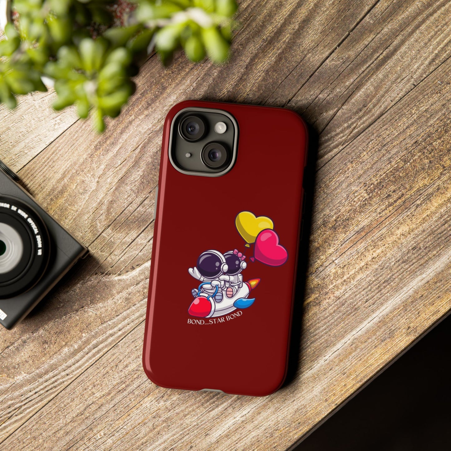 Cute Astronaut Phone Case - Love in Space Design for Couples