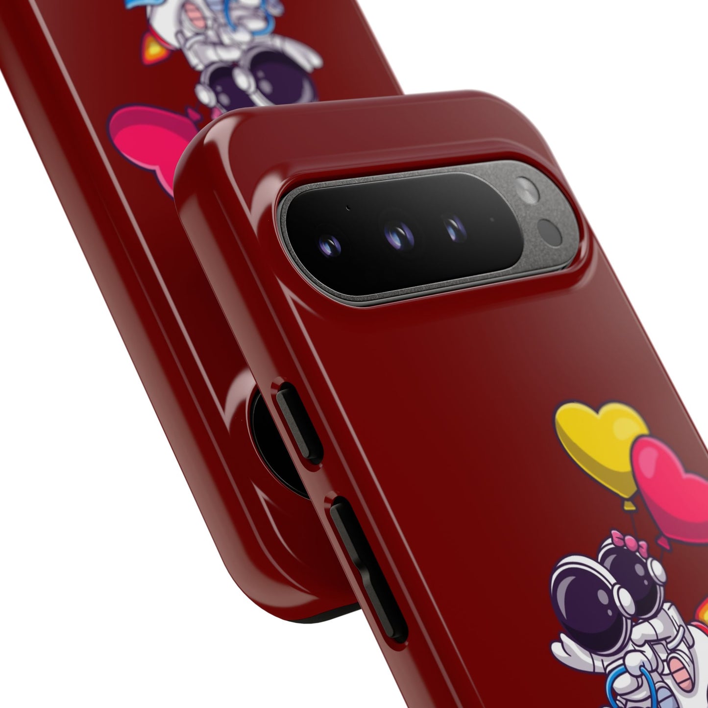 Cute Astronaut Phone Case - Love in Space Design for Couples