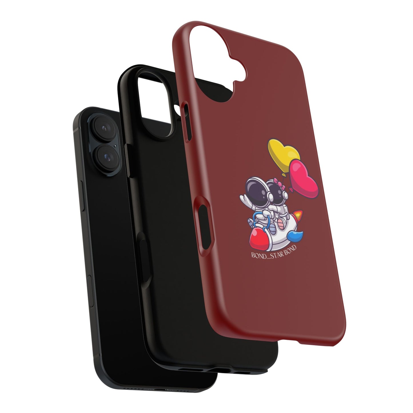 Cute Astronaut Phone Case - Love in Space Design for Couples