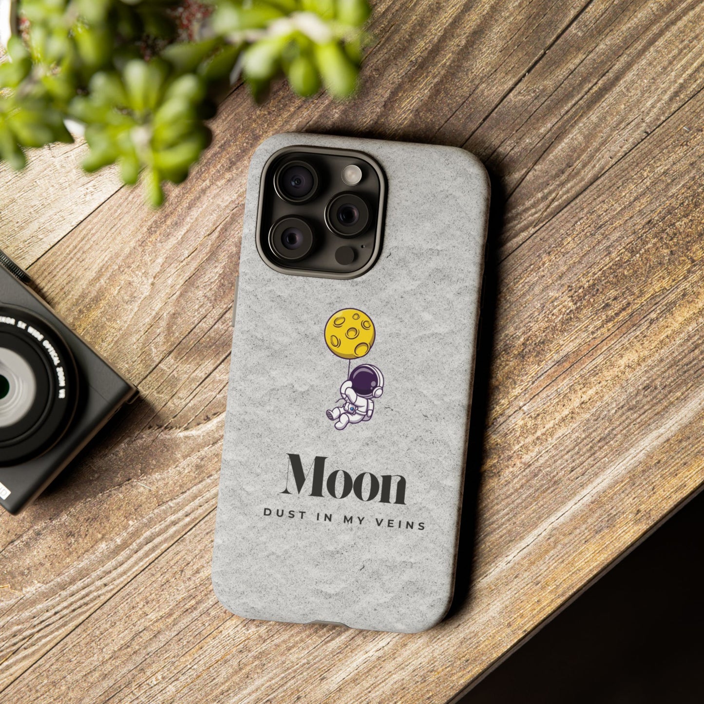 Astronaut Moon Phone Case - "Dust in My Veins" Durable Tough Case