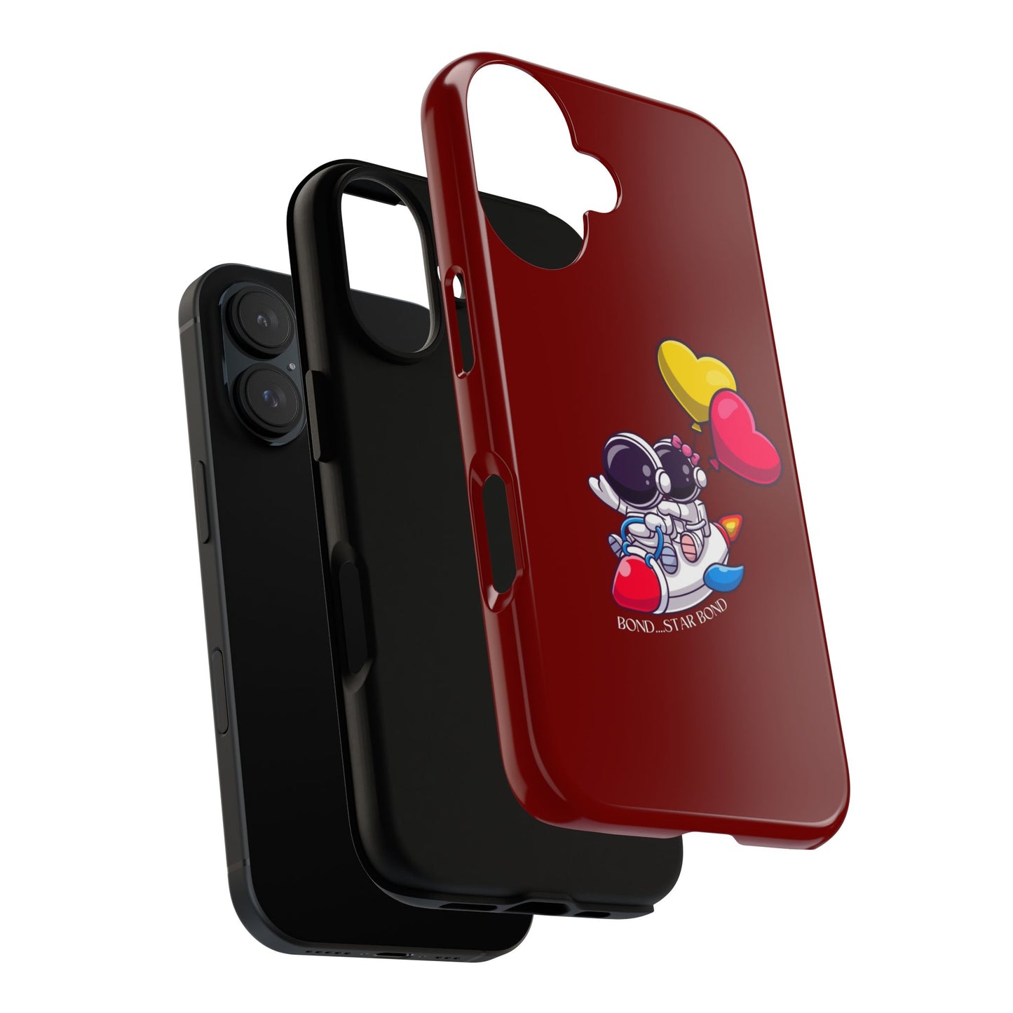 Cute Astronaut Phone Case - Love in Space Design for Couples