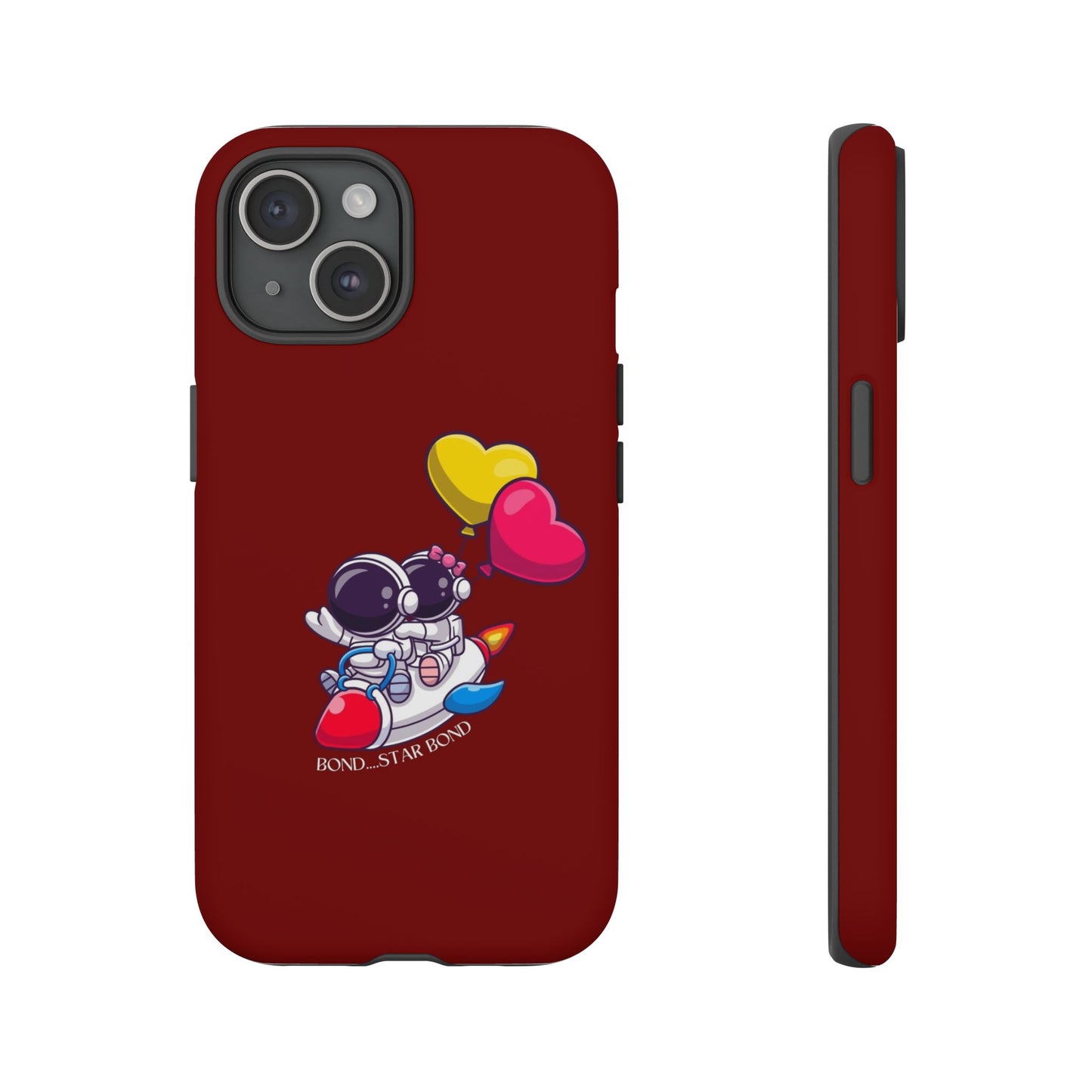 Cute Astronaut Phone Case - Love in Space Design for Couples