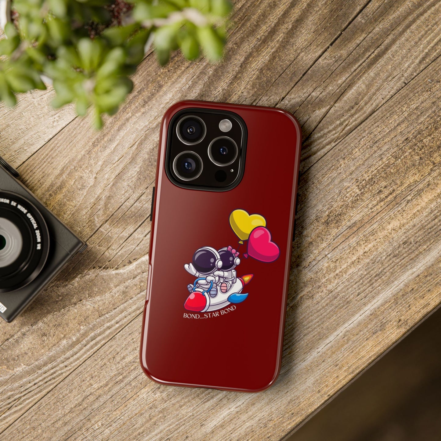 Cute Astronaut Phone Case - Love in Space Design for Couples