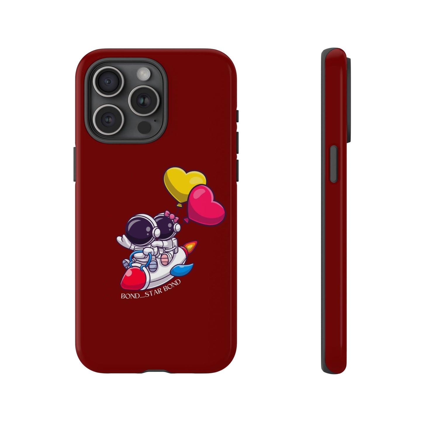 Cute Astronaut Phone Case - Love in Space Design for Couples