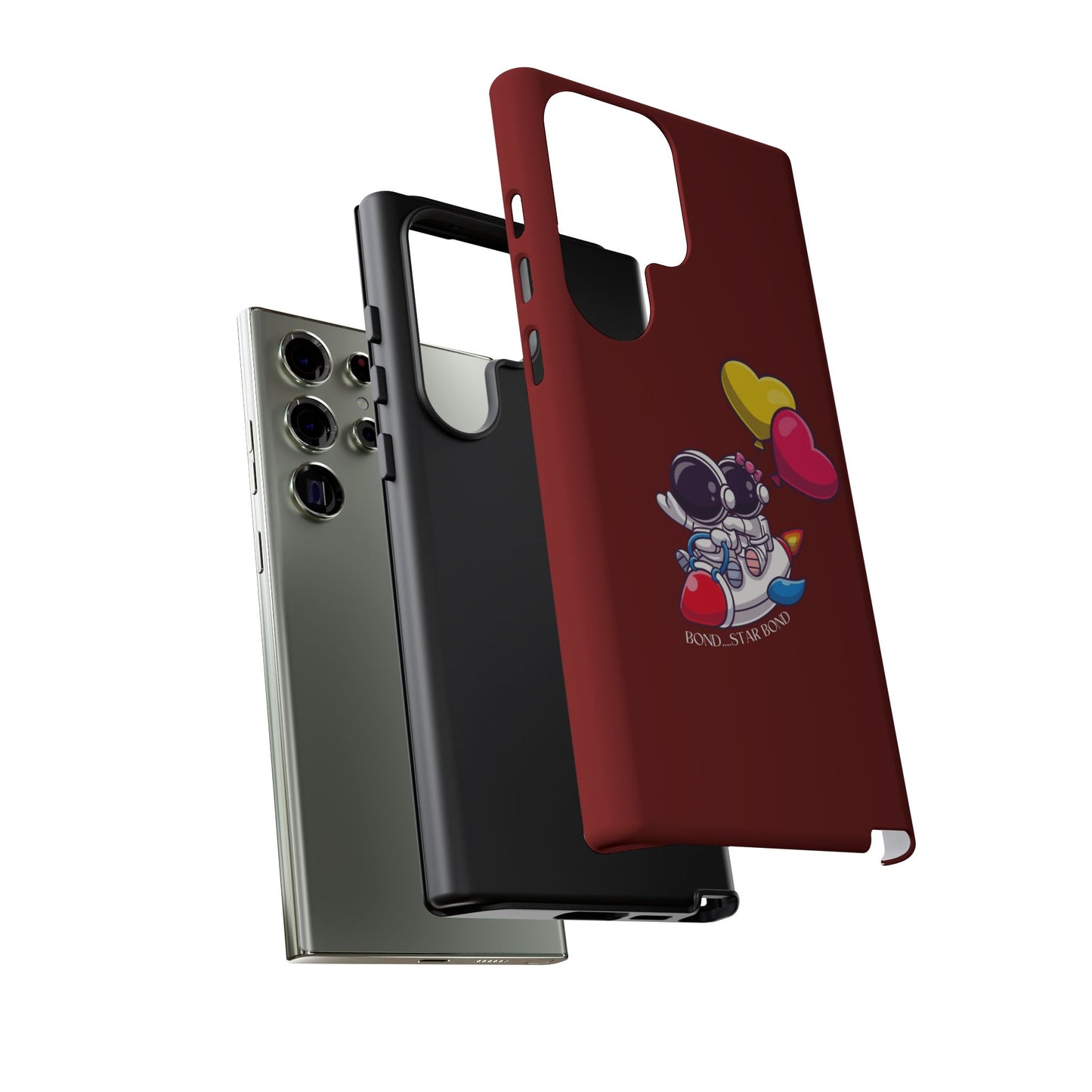 Cute Astronaut Phone Case - Love in Space Design for Couples