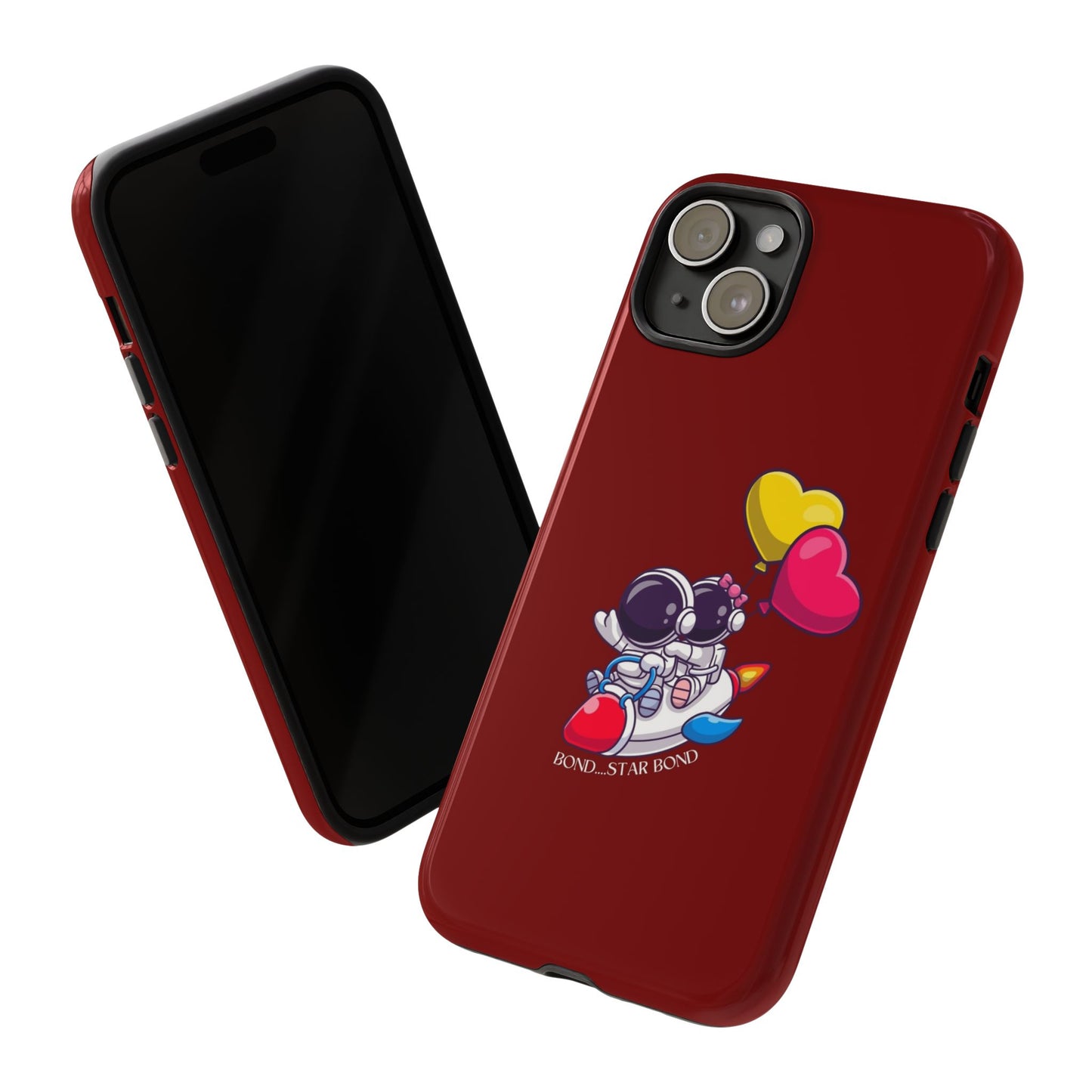 Cute Astronaut Phone Case - Love in Space Design for Couples