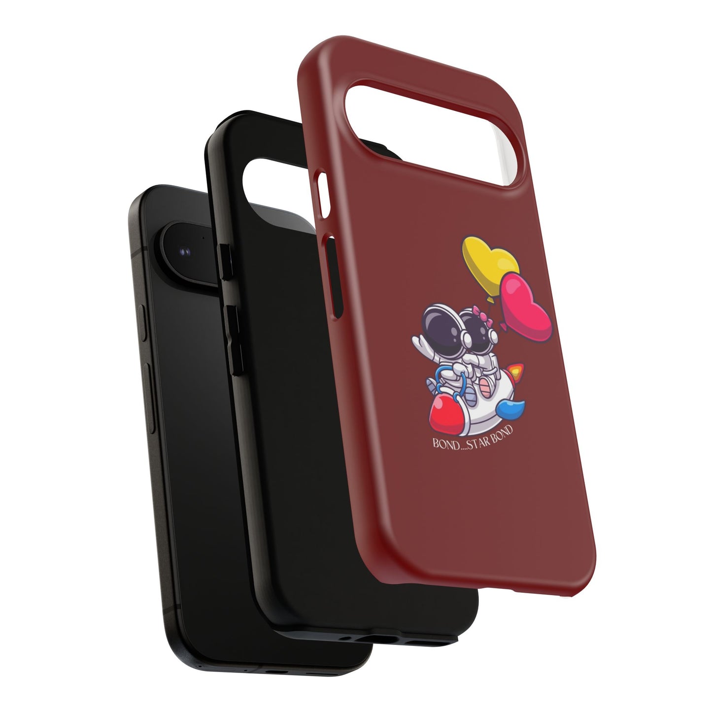 Cute Astronaut Phone Case - Love in Space Design for Couples